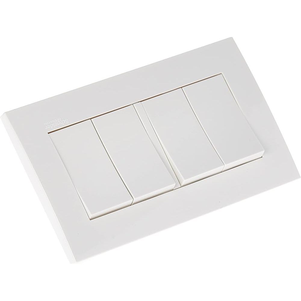 مفتاح كهربائي Schneider Electric Vivace، 4 Gang، 10A 250V، أبيض، KB34