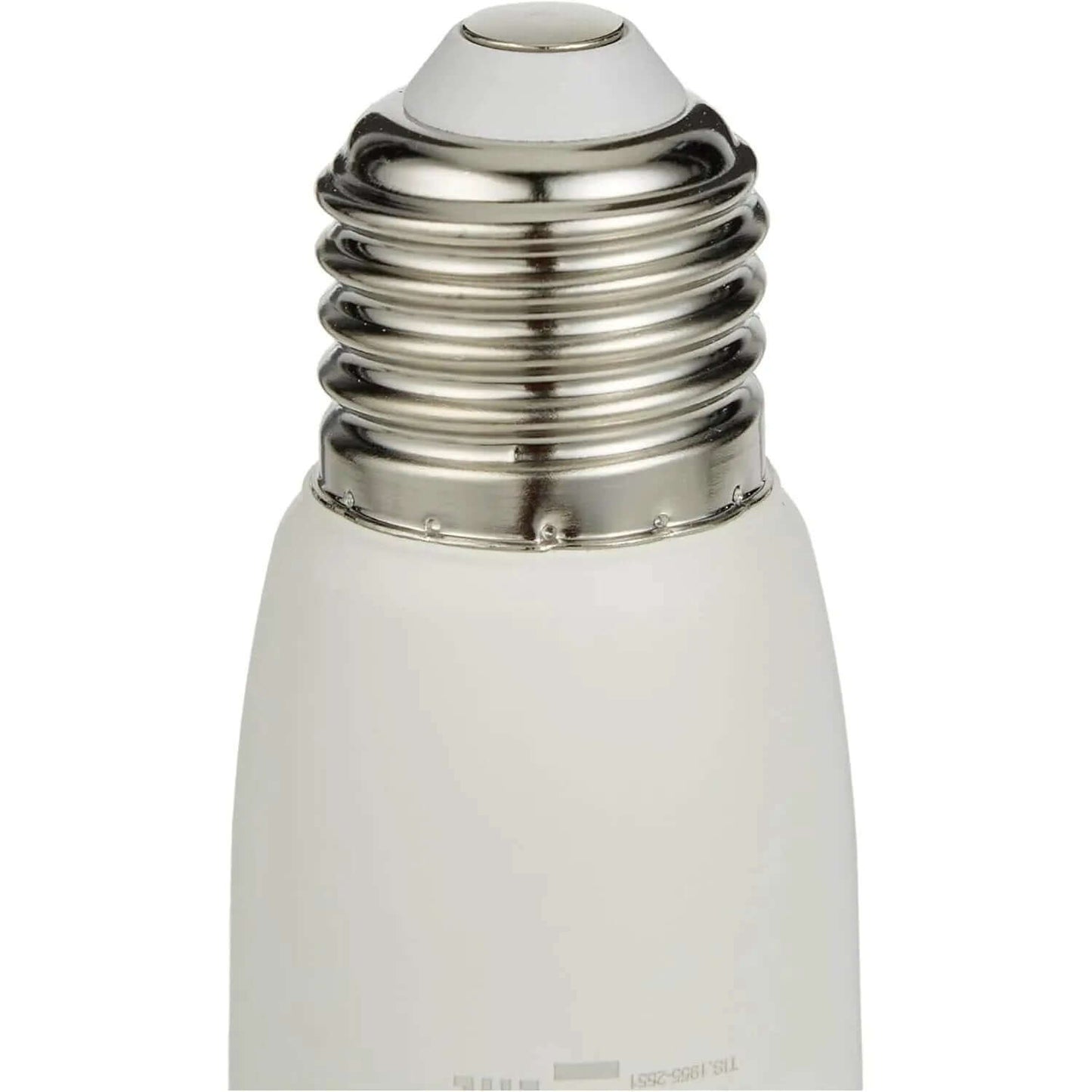 Philips Essential DL Stick LED Bulb, 9W E27, 3000K warm white; frosted glass with metal screw base, front view