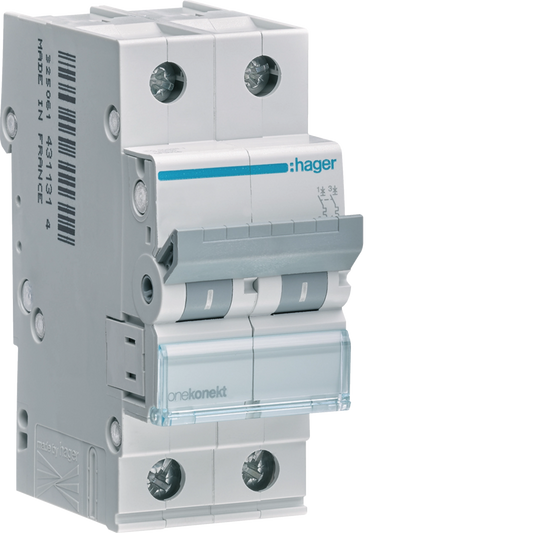हेगर मिनिएचर सर्किट ब्रेकर डबल पोल 40A 6Ka डीपी एमसीबी टाइप सी MCN240