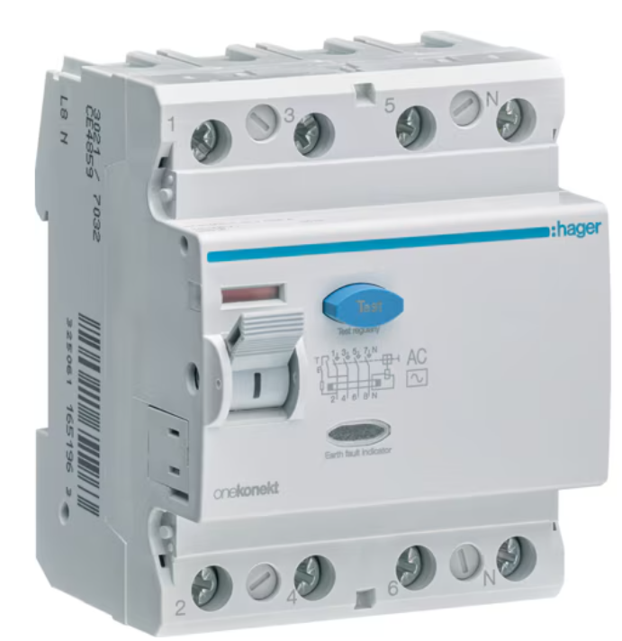 Hager 100A 4P 30MA ELCB/RCCB CD485Z