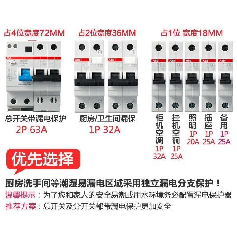 Abb Miniature Circuit Breaker 1P MCB 6KA Type C - Deluxe Electricals
