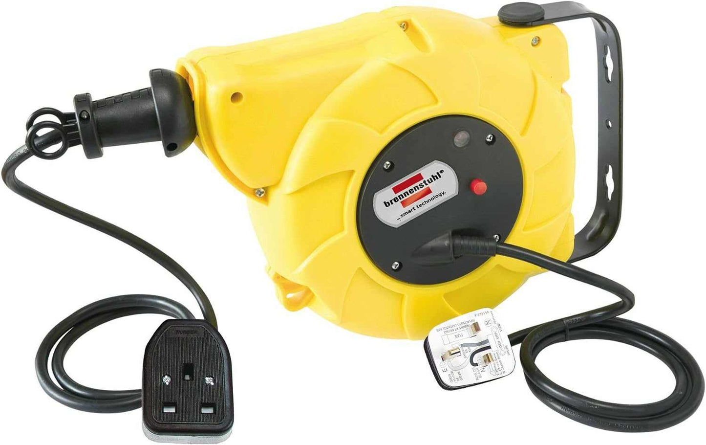 Brennenstuhl Automatic Rewind Cable Reel 9+2m H05VV-F 3G1,5 1241023300 - Deluxe Electricals