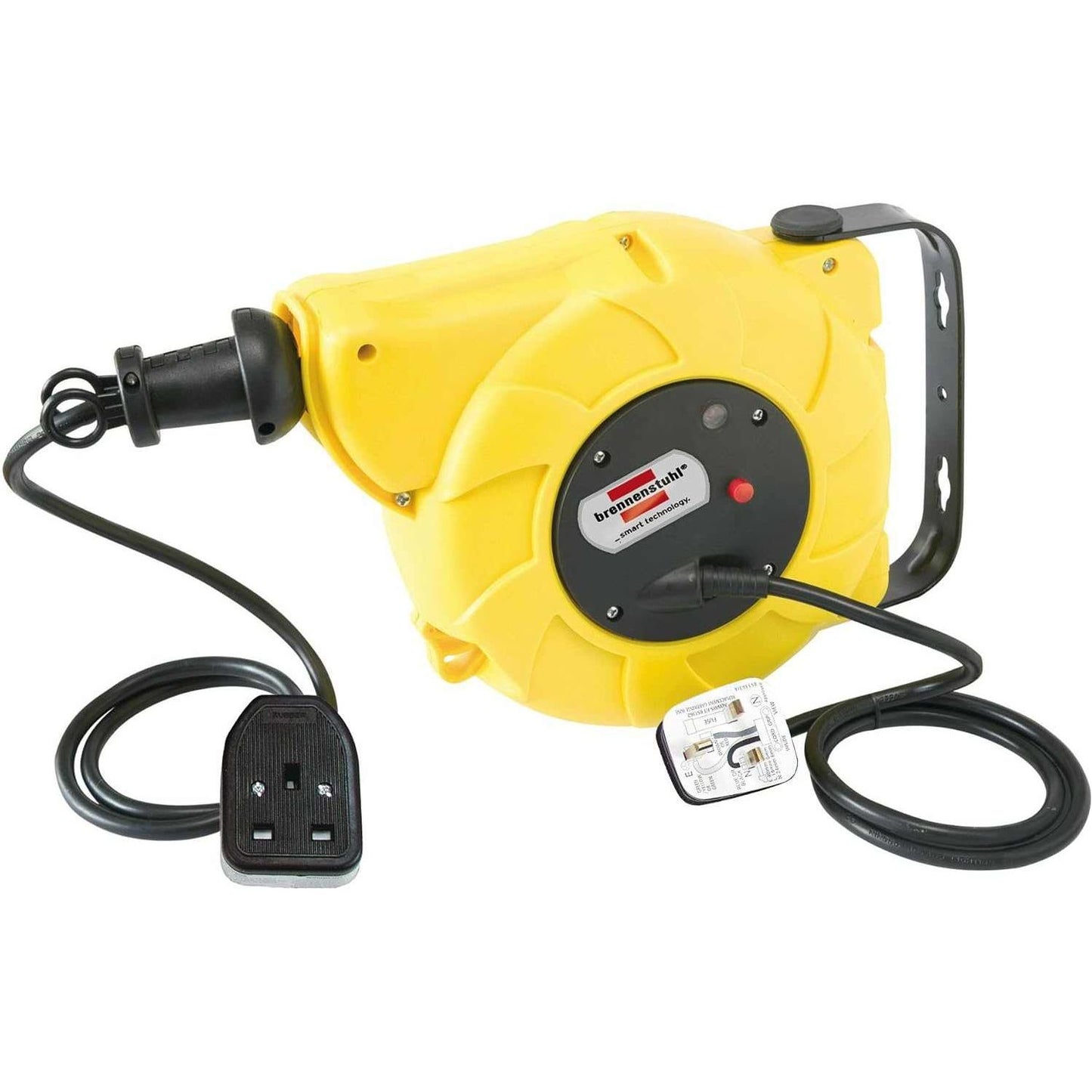 Brennenstuhl Automatic Rewind Cable Reel 9+2m H05VV-F 3G1,5 1241023300 - Deluxe Electricals
