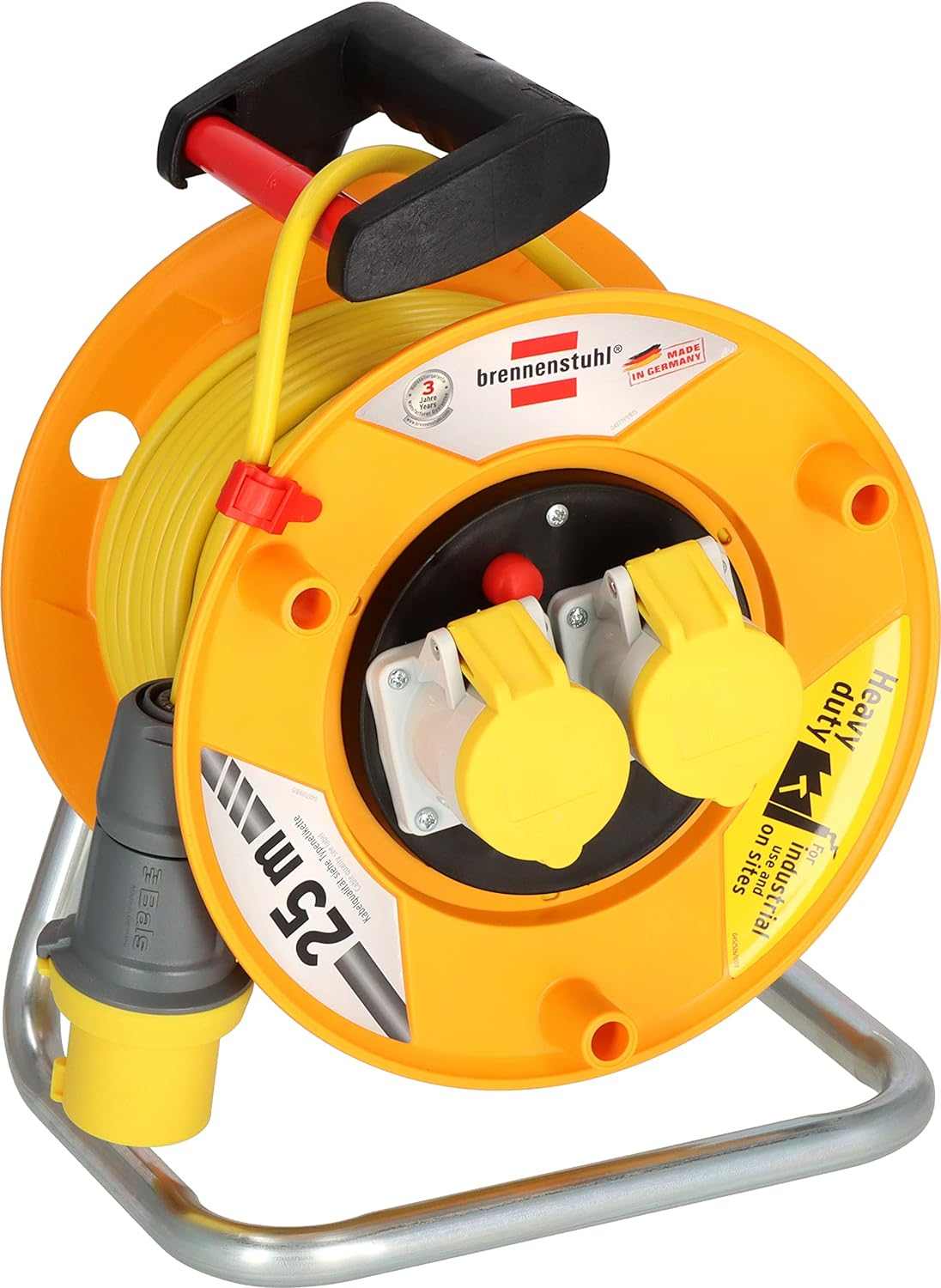 Brennenstuhl Garant 110V CEE 2 cable reel 25m H05VV-F 3G1,5 1148773 - Deluxe Electricals