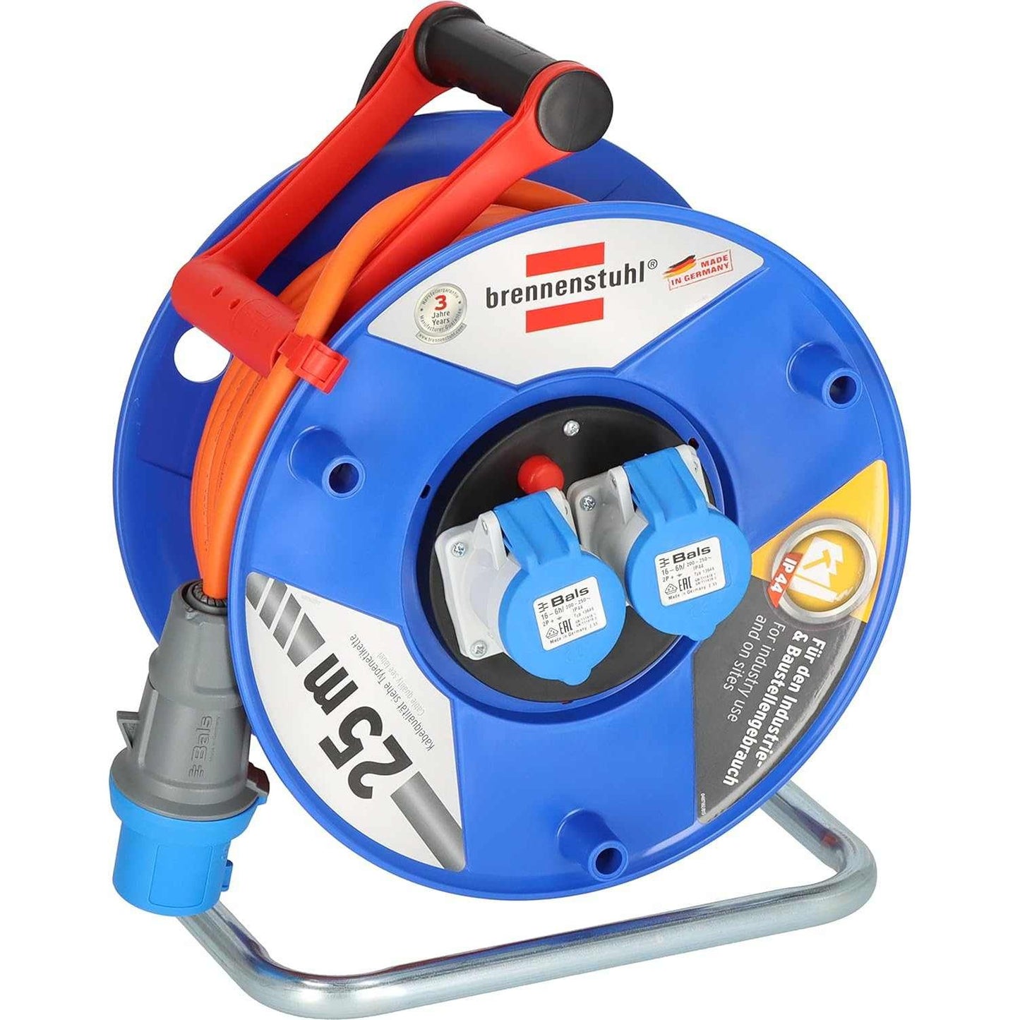 Brennenstuhl Garant 2-Socket Cable Reel IP44 25Mtr 1182760100 - Deluxe Electricals