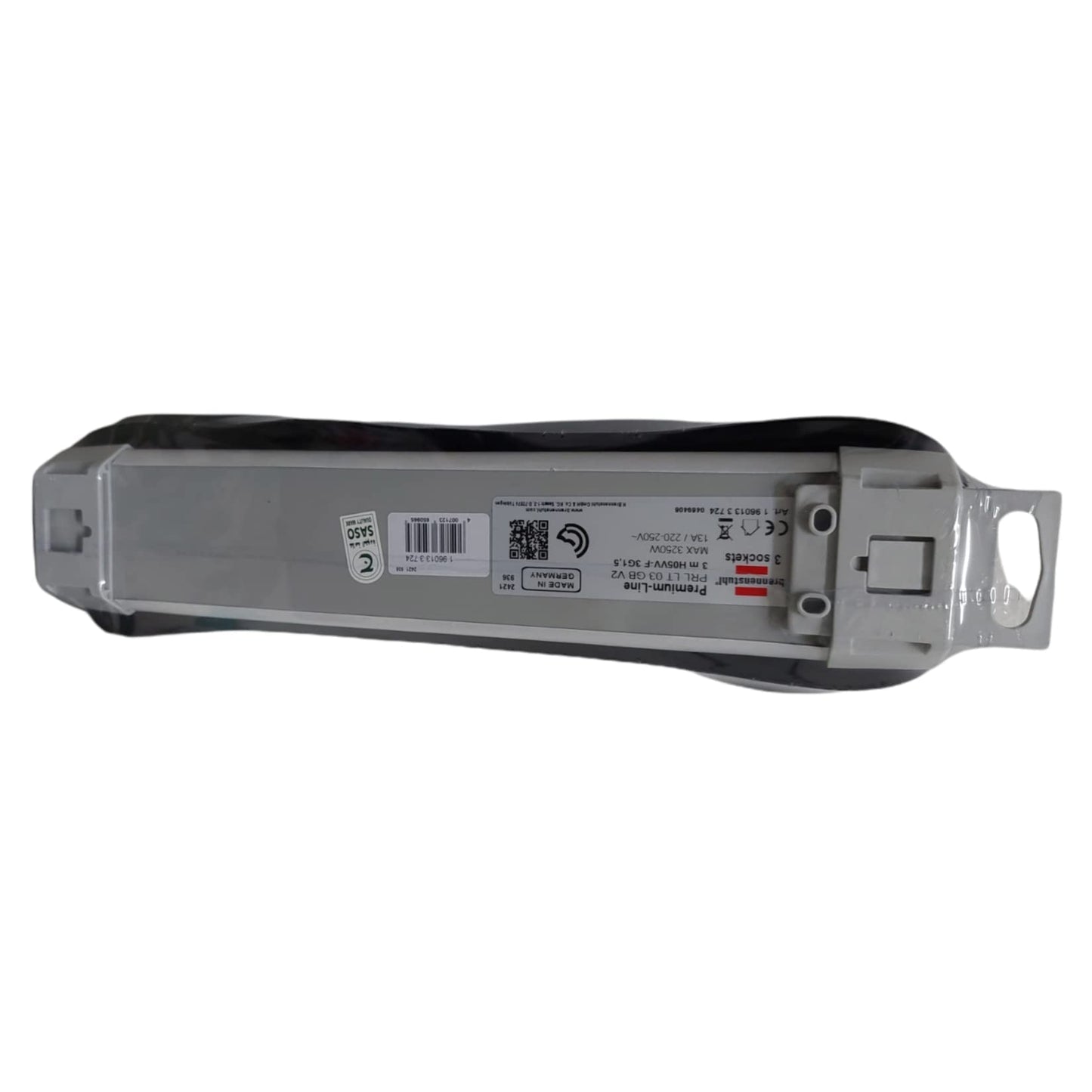 Brennenstuhl Premium Line Multistandard 13A 3 way Extension Cored w/ 5m Made in Germany, Black/Light-grey - Deluxe Electricals