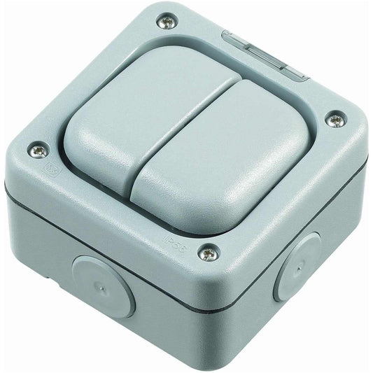 MK Masterseal Plus K56402RY 10 amp 2-Gang Single-Pole 1-Way Switch - Deluxe Electricals