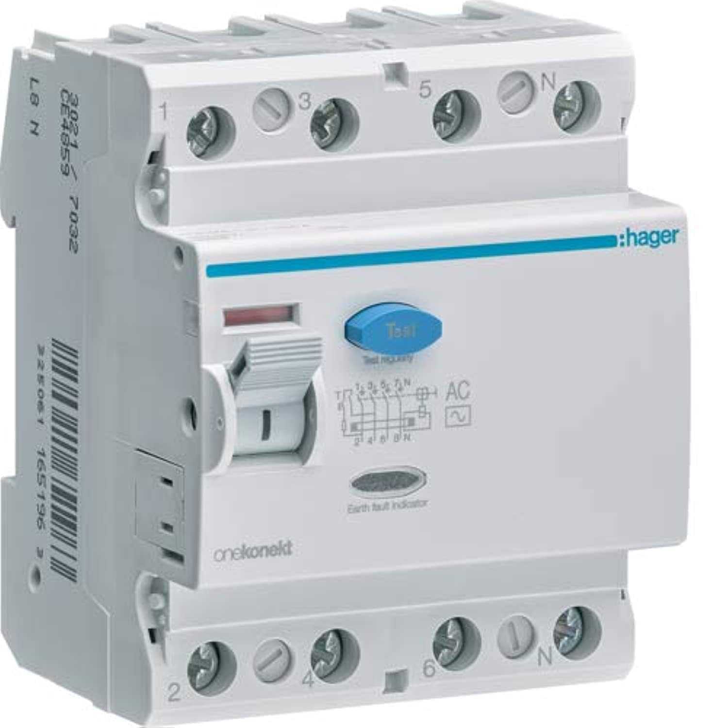Hager RCCB 100A 4P 300mA CF485Z