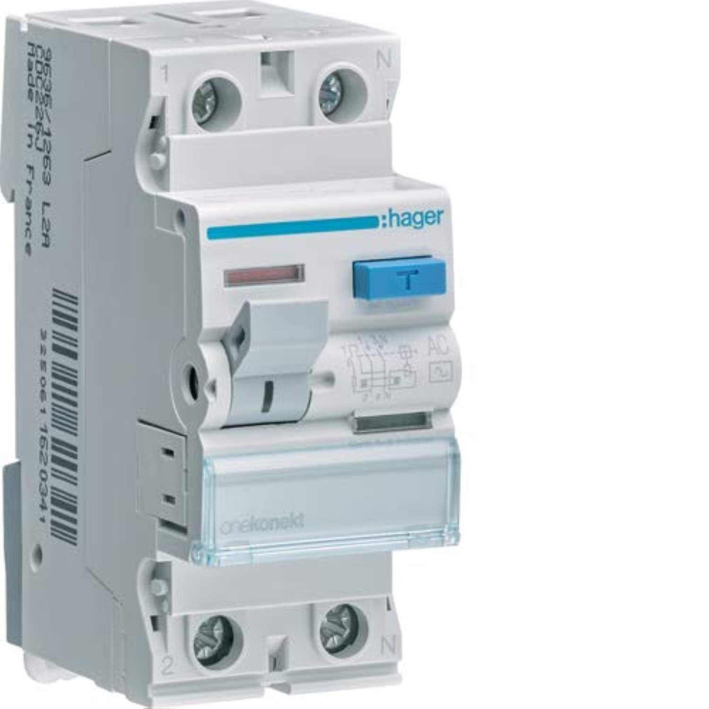 Hager Earth Leakage Circuit Breaker - 40A 2Pole 300MA (ELCB/RCCB) CFC241J - Deluxe Electricals