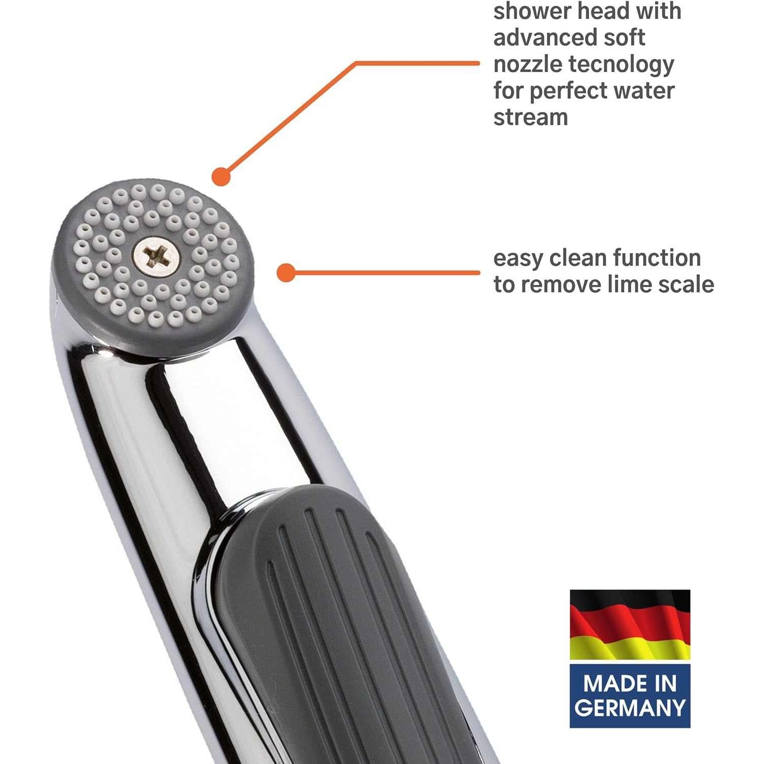 Kistenmacher Deluxe Chrome, Complete Set with bidet handle and 100 cm flexible metal hose, Made in Germany - Deluxe Electricals