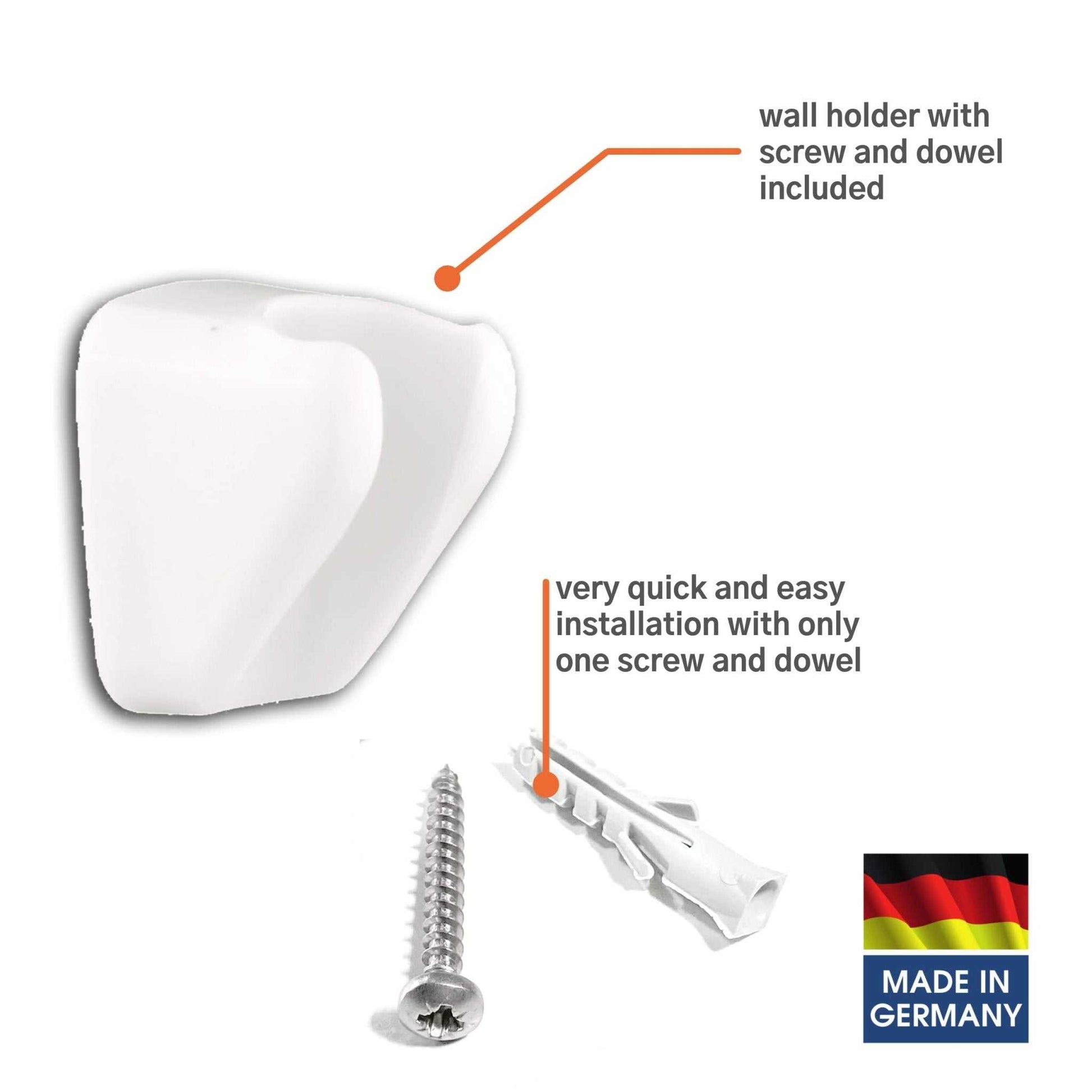 Kistenmacher Deluxe White, complete with Bidet handle and 100 cm flexible metal hose, Made in Germany - Deluxe Electricals