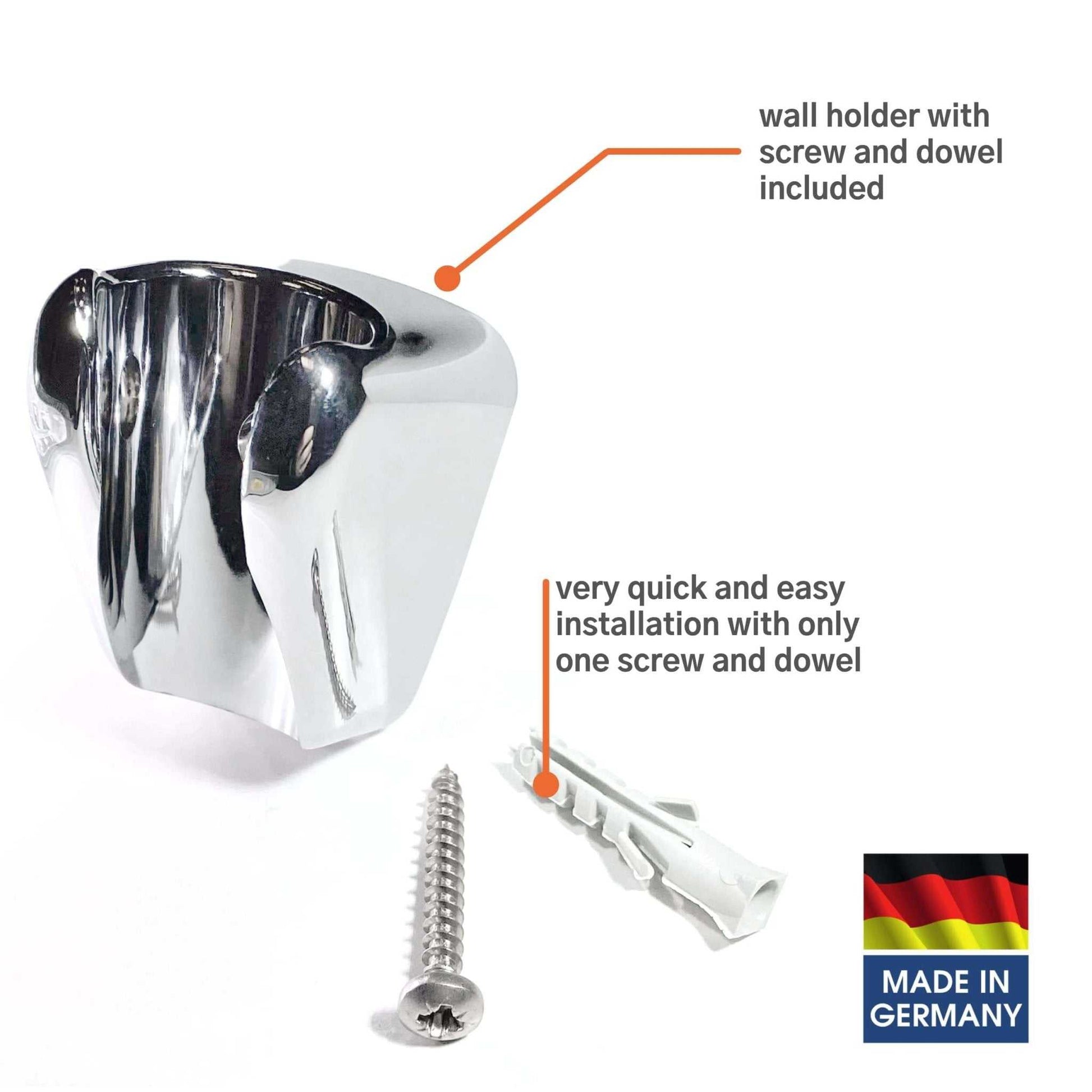 Kistenmacher Noblesse Shattaf handle Chrome, Made in Germany - Deluxe Electricals