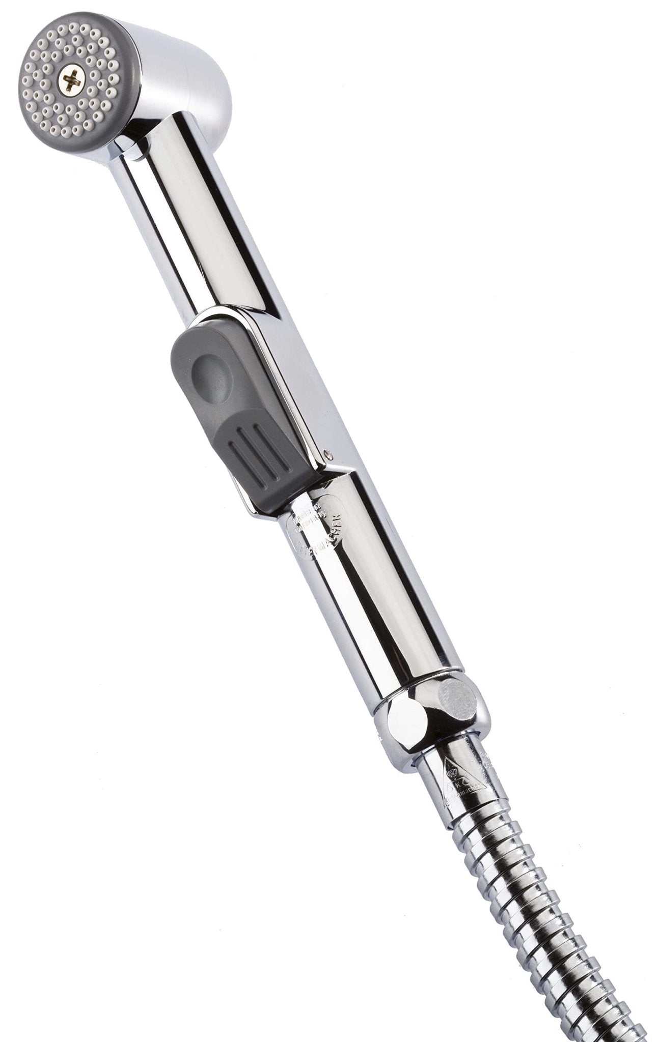 Kistenmacher Shattaf-Set Classic chrome, complete set with bidet handle, 100 cm bidet hose and wall holder - Deluxe Electricals