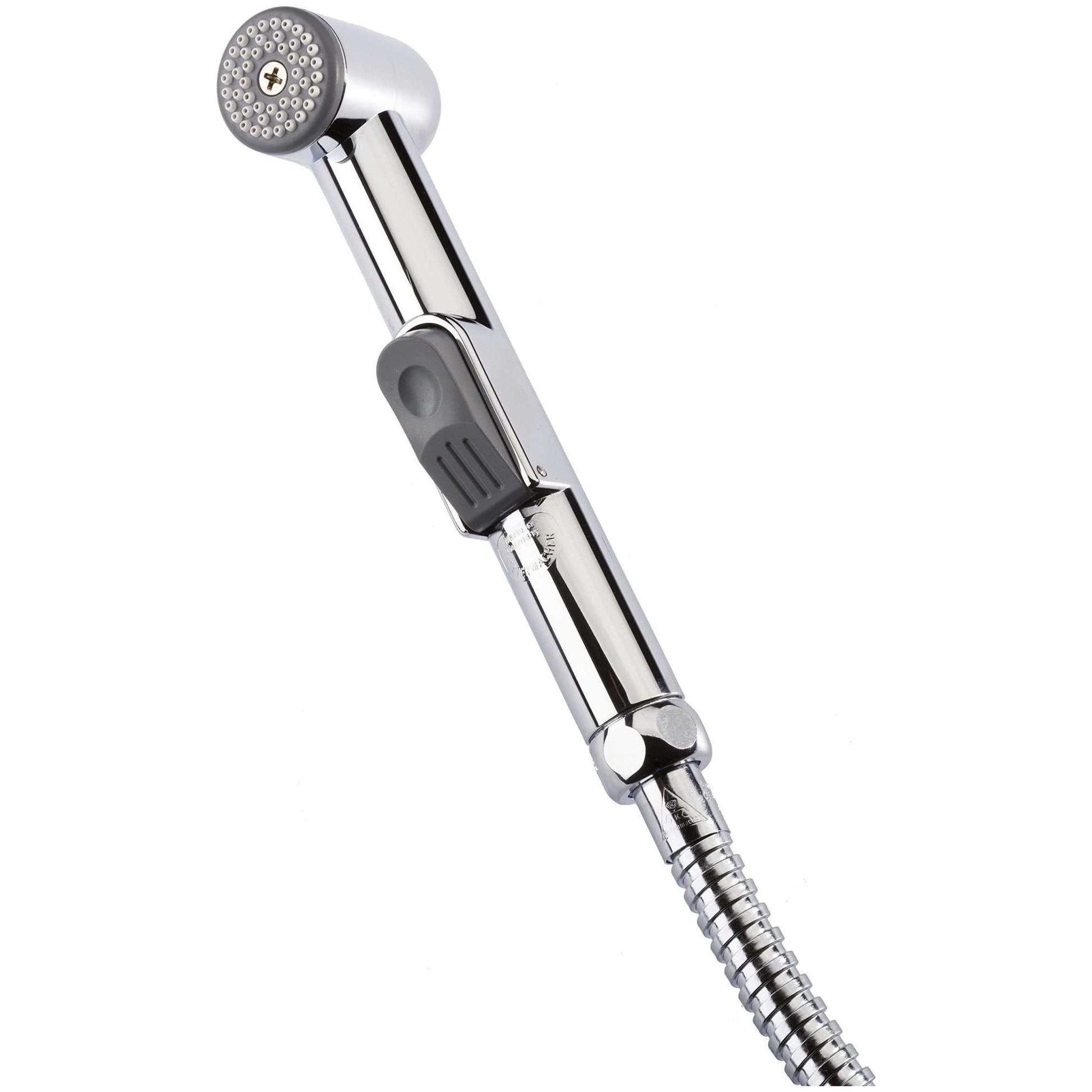 Kistenmacher Shattaf-Set Classic chrome, complete set with bidet handle, 100 cm bidet hose and wall holder - Deluxe Electricals