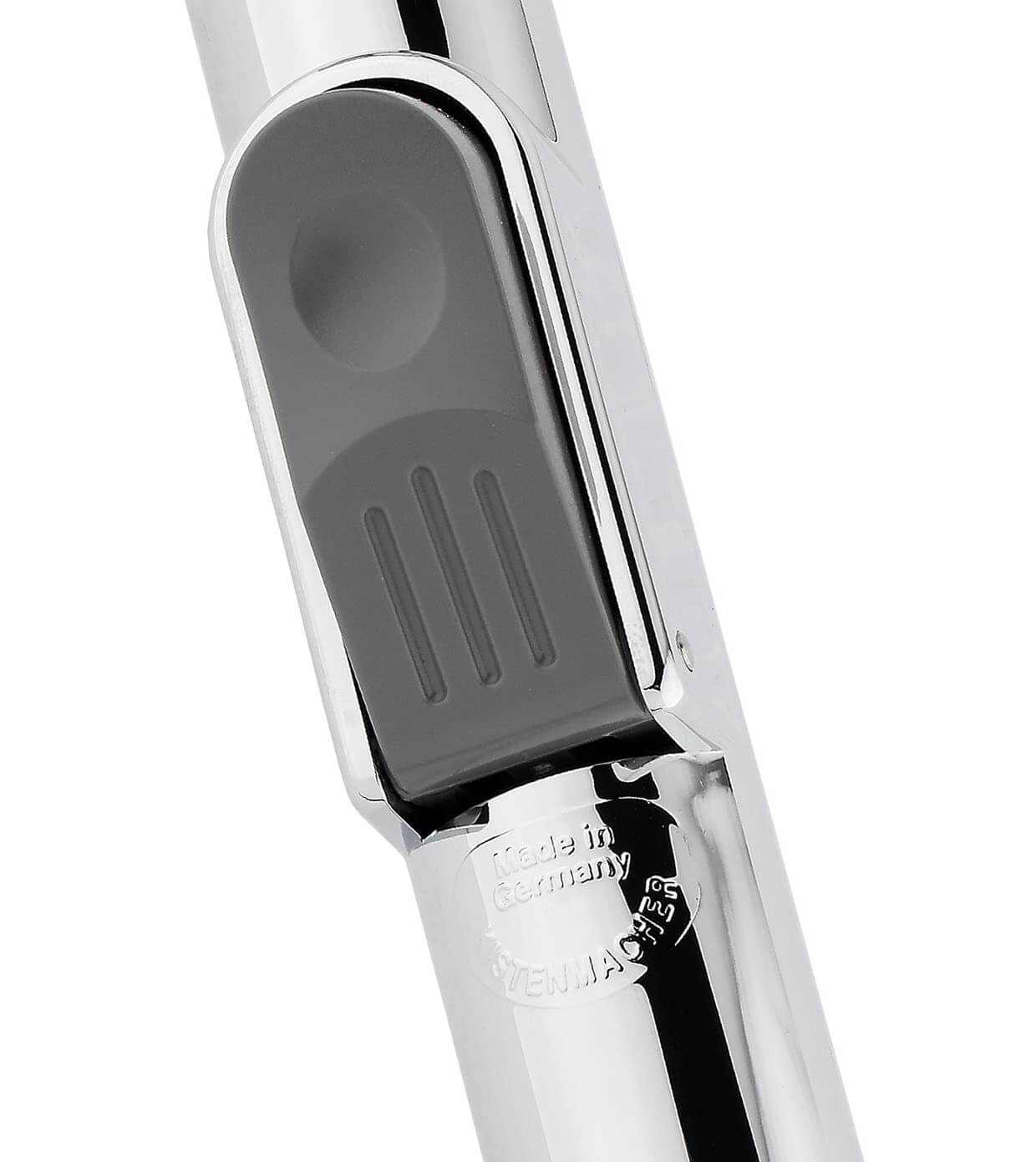 Kistenmacher Shattaf-Set Classic chrome, complete set with bidet handle, 100 cm bidet hose and wall holder - Deluxe Electricals