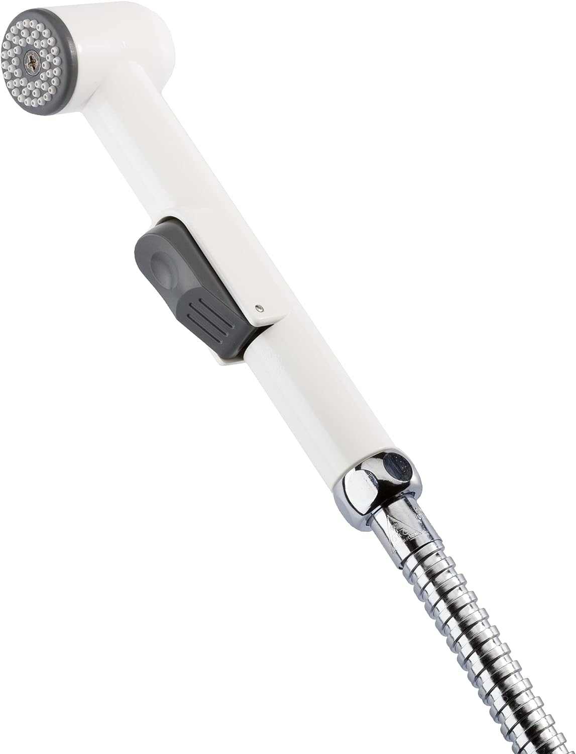 Kistenmacher Shattaf Toilet Spray Classic, White, Set with bidet handle, 100 cm flexible hose and wall holder - Deluxe Electricals