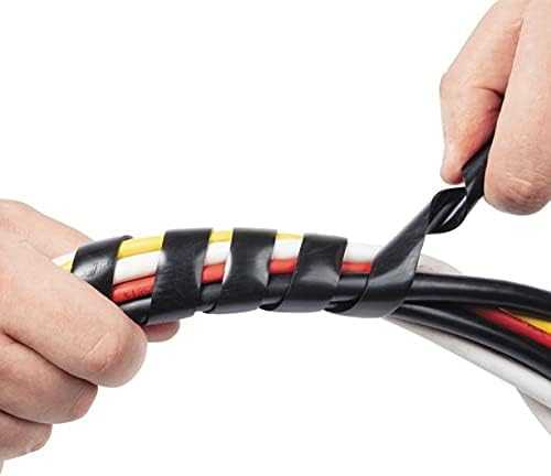 Kistenmacher Cable Wire Spiral Wraps, Pc Manage Cable For Computer Car Cover Sleeve (10 Meters) - Deluxe Electricals