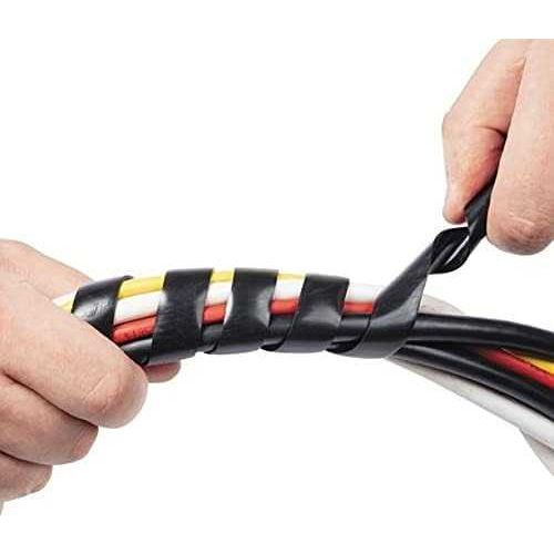 Kistenmacher Cable Wire Spiral Wraps, Pc Manage Cable For Computer Car Cover Sleeve (10 Meters) - Deluxe Electricals