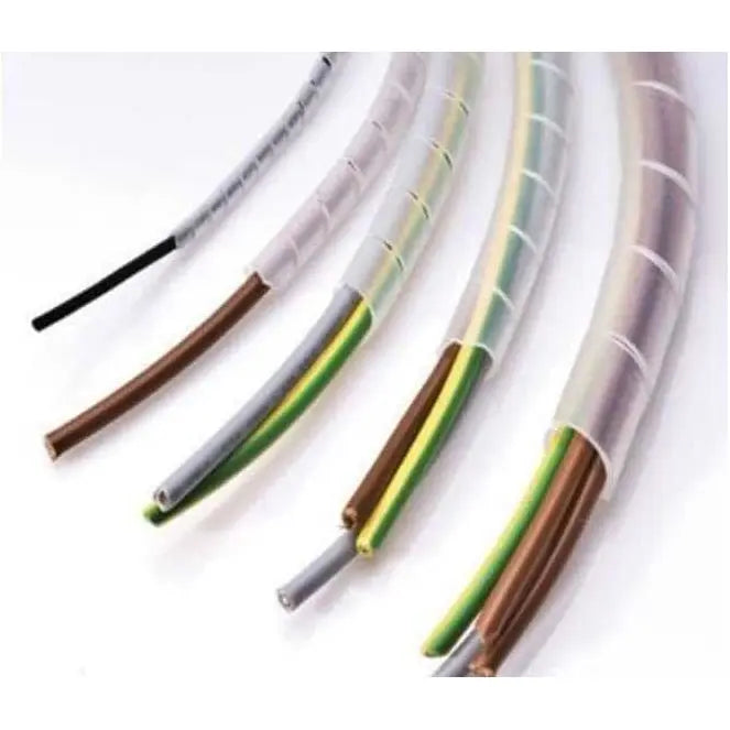 Kistenmacher spiral cable wraps, 10 m length, assorted colors for PC and car wiring protection.
