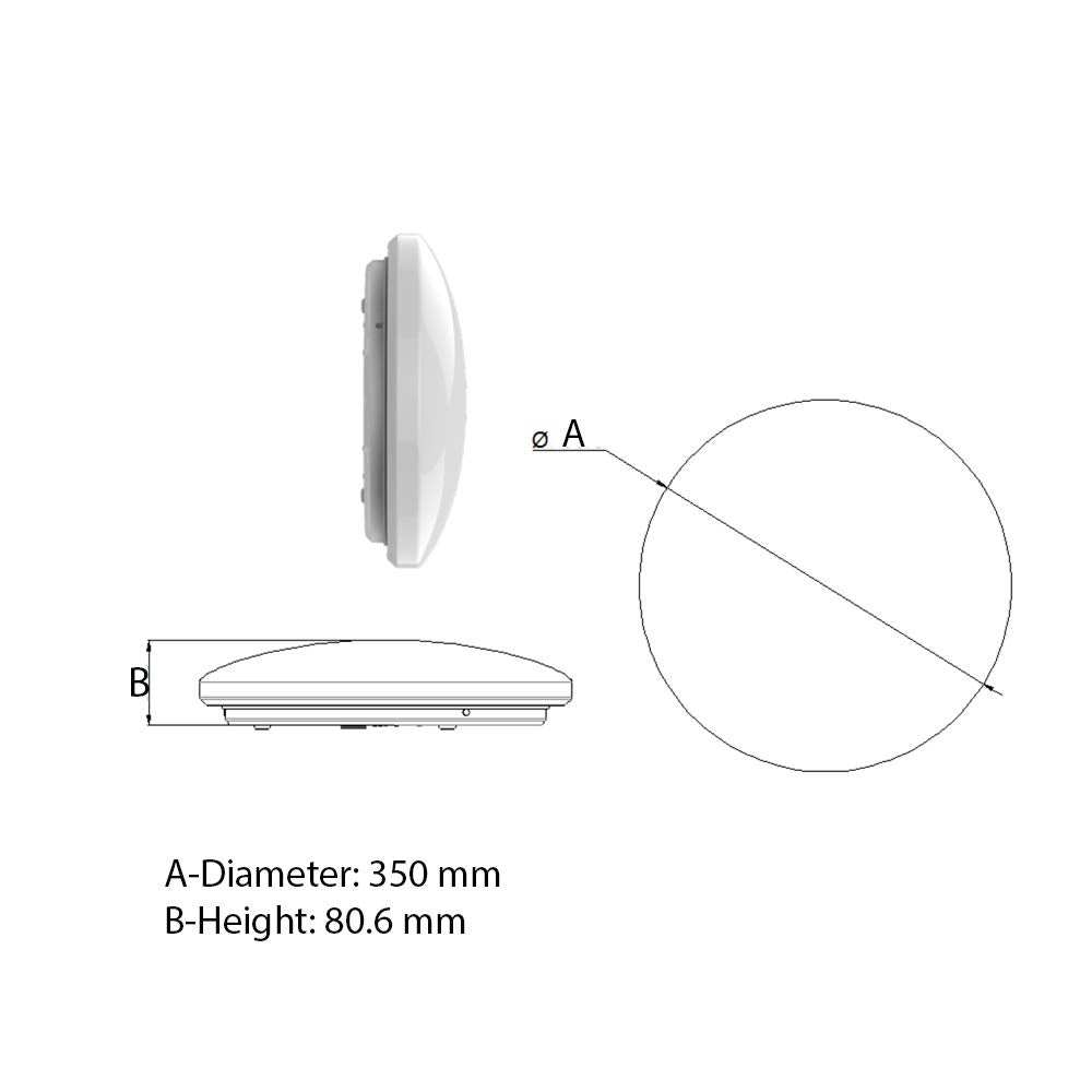 Ledvance LED Circular Ceiling Fitting 23W 1750Lm Warm White LEDV-CFT- LED-23W-WW - Deluxe Electricals