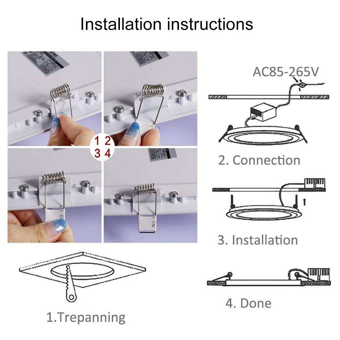 Max 20W 8-inch LED Ceiling Light Panel, Round Ultrathin, AC185-265V With Driver, Light Color Warm White) - Deluxe Electricals
