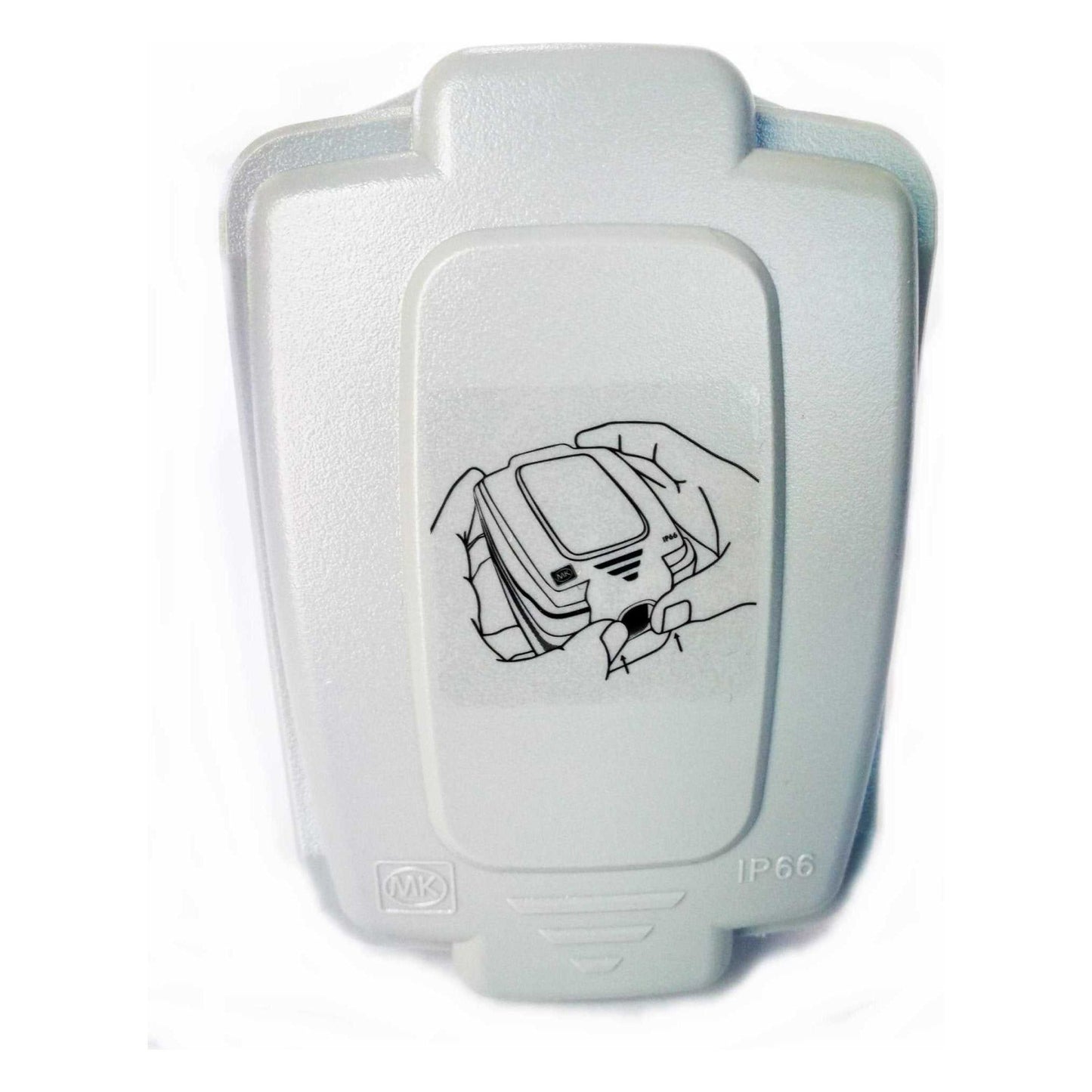 MK MASTERSEAL - 86893GRY - 15 Amps Switched Socket Outlet - Deluxe Electricals