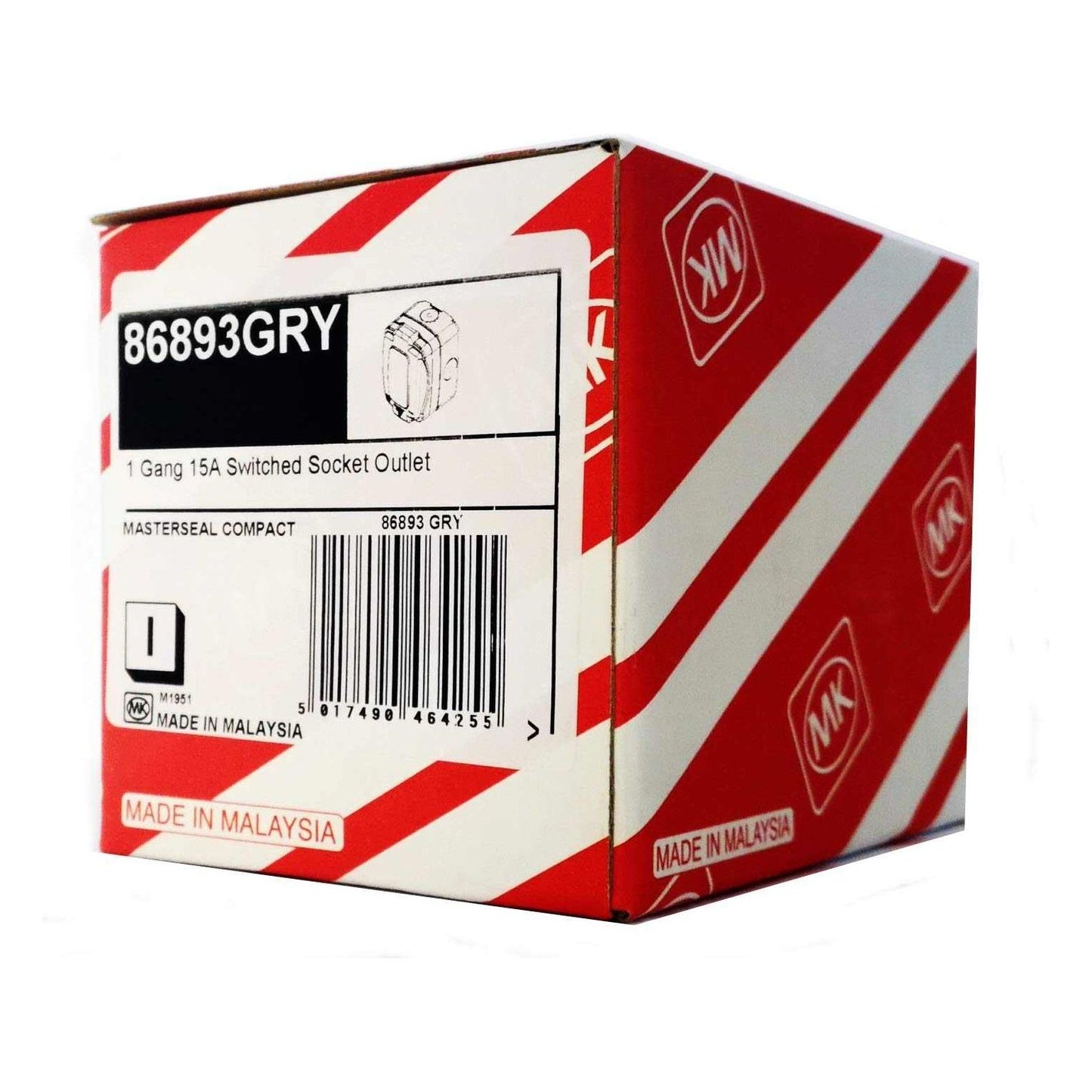 MK MASTERSEAL - 86893GRY - 15 Amps Switched Socket Outlet - Deluxe Electricals