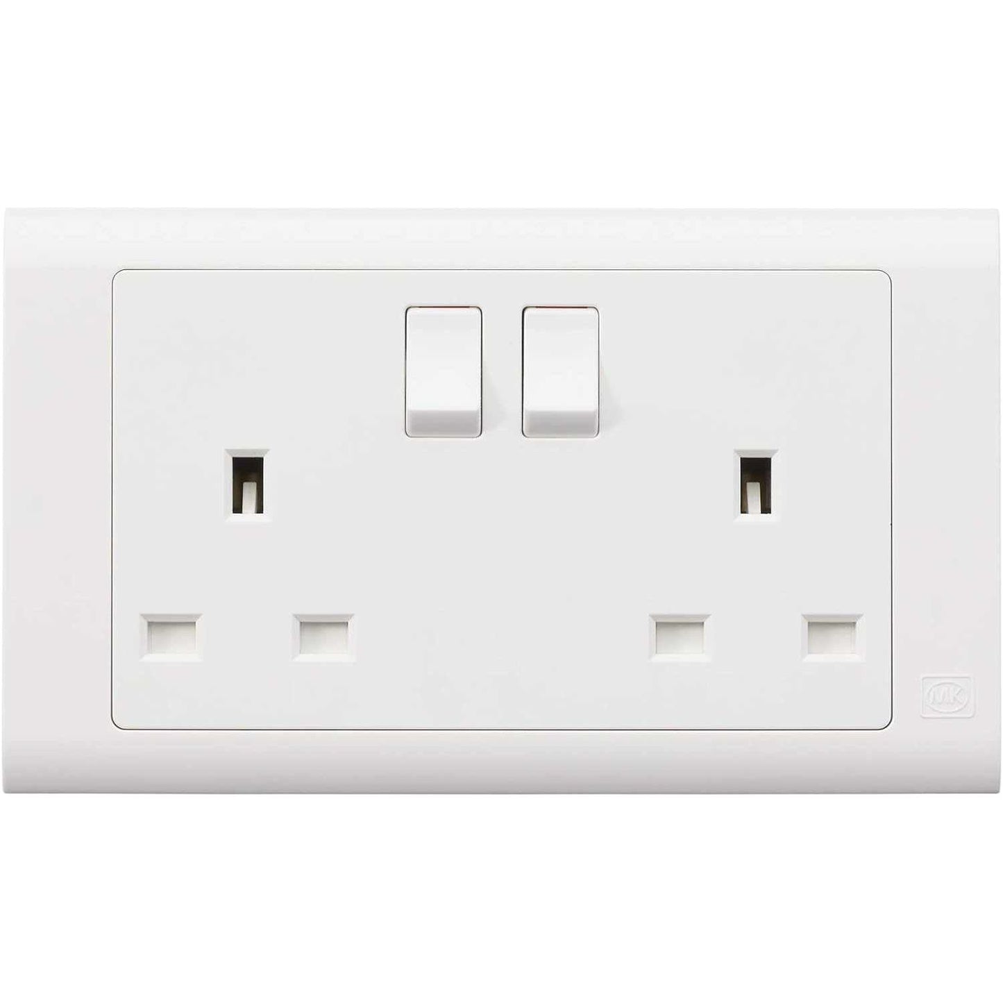 MK Electric Switched Socket 2G 13A Essential MV2747WHI - Deluxe Electricals
