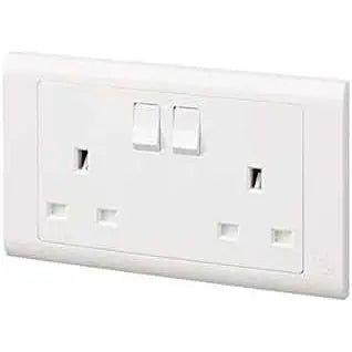 MK Electric Switched Socket 2G 13A Essential MV2747WHI - Deluxe Electricals