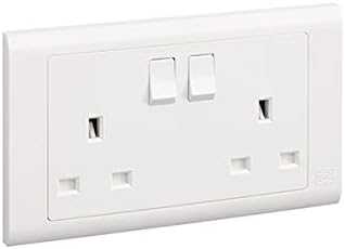 MK Electric Switched Socket 2G 13A Essential MV2747WHI - Deluxe Electricals