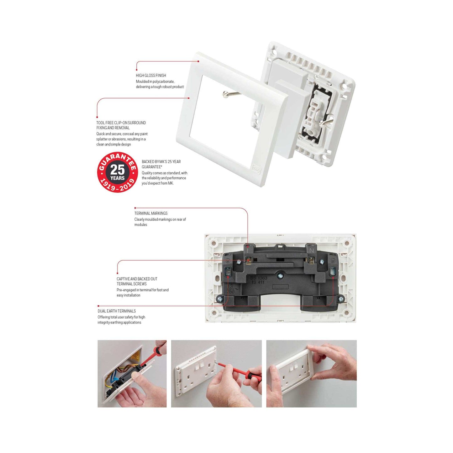 MK Essentials 10AX 1G Intermediate Switch - Wide Rocker - Deluxe Electricals