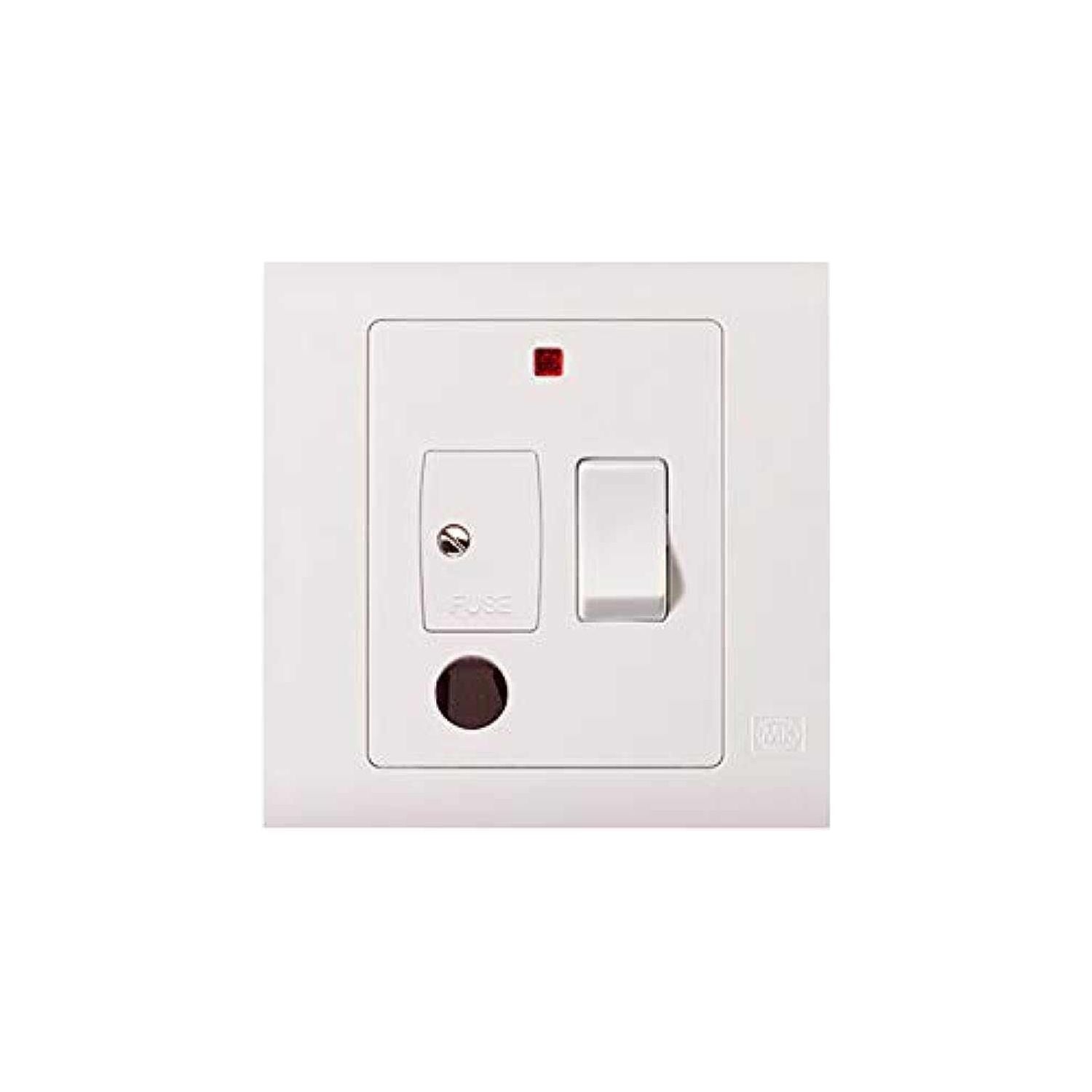 MK Essentials 1G 13A Switched Fused Connection Unit with NEON & Flex MV1031WHI - Deluxe Electricals