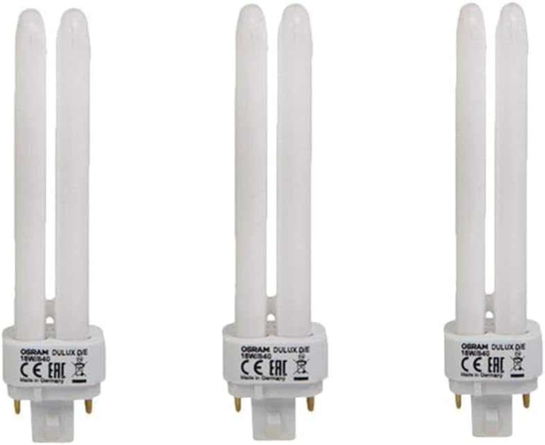 Osram Dulux D 18W 2 Pin CFL Bulb Warm White - Pack of 3 - Deluxe Electricals