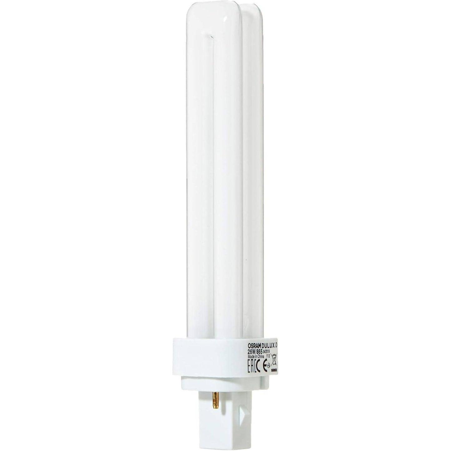 OSRAM Dulux-D, 26 Watt 26W / G24D-3 Cap / 865 Daylight Color - Deluxe Electricals