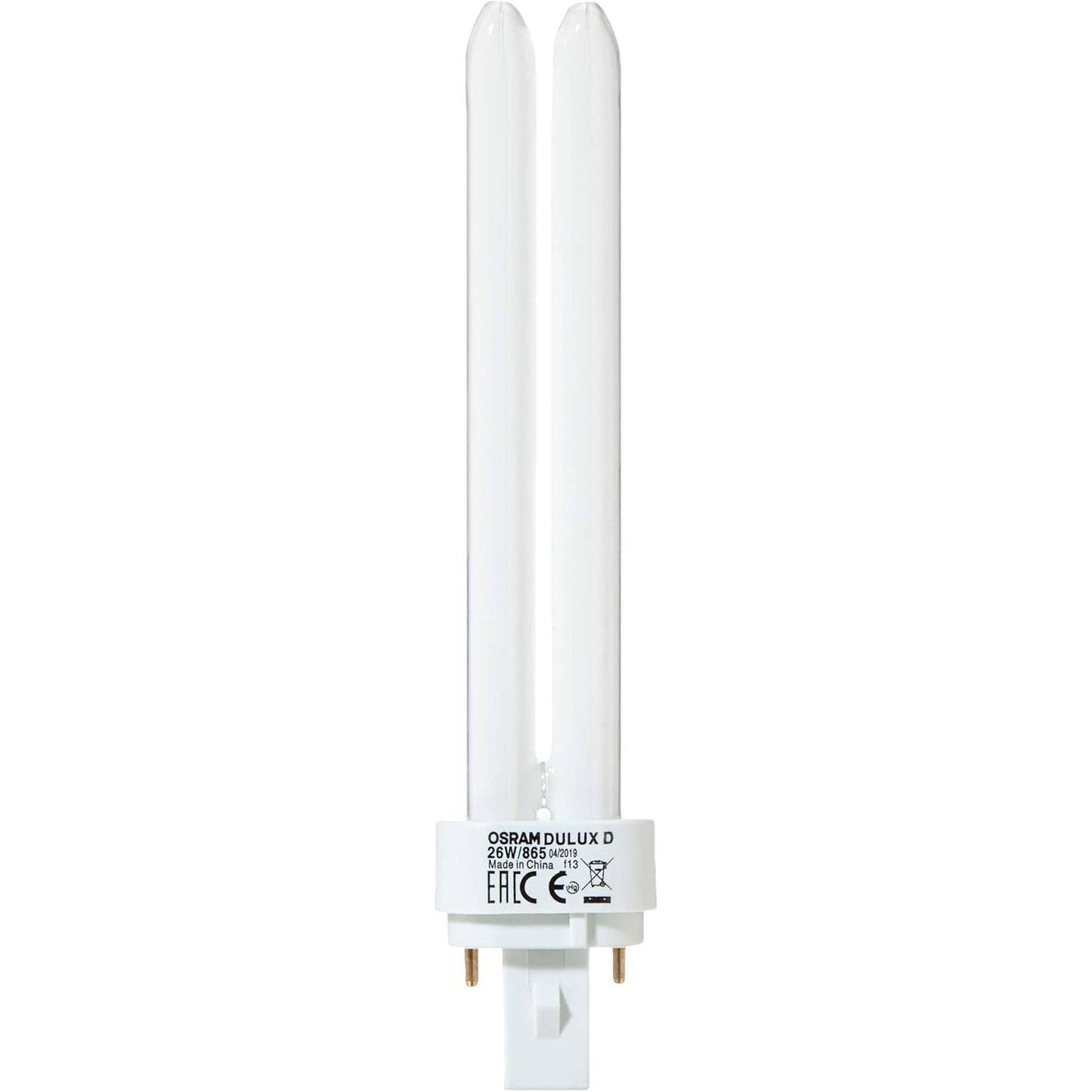 OSRAM Dulux-D, 26 Watt 26W / G24D-3 Cap / 865 Daylight Color - Deluxe Electricals
