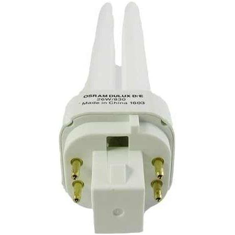Osram PL Lamp Dulux D/E 26W 4Pin G24Q-3, 1800 Lm 3000K - Deluxe Electricals