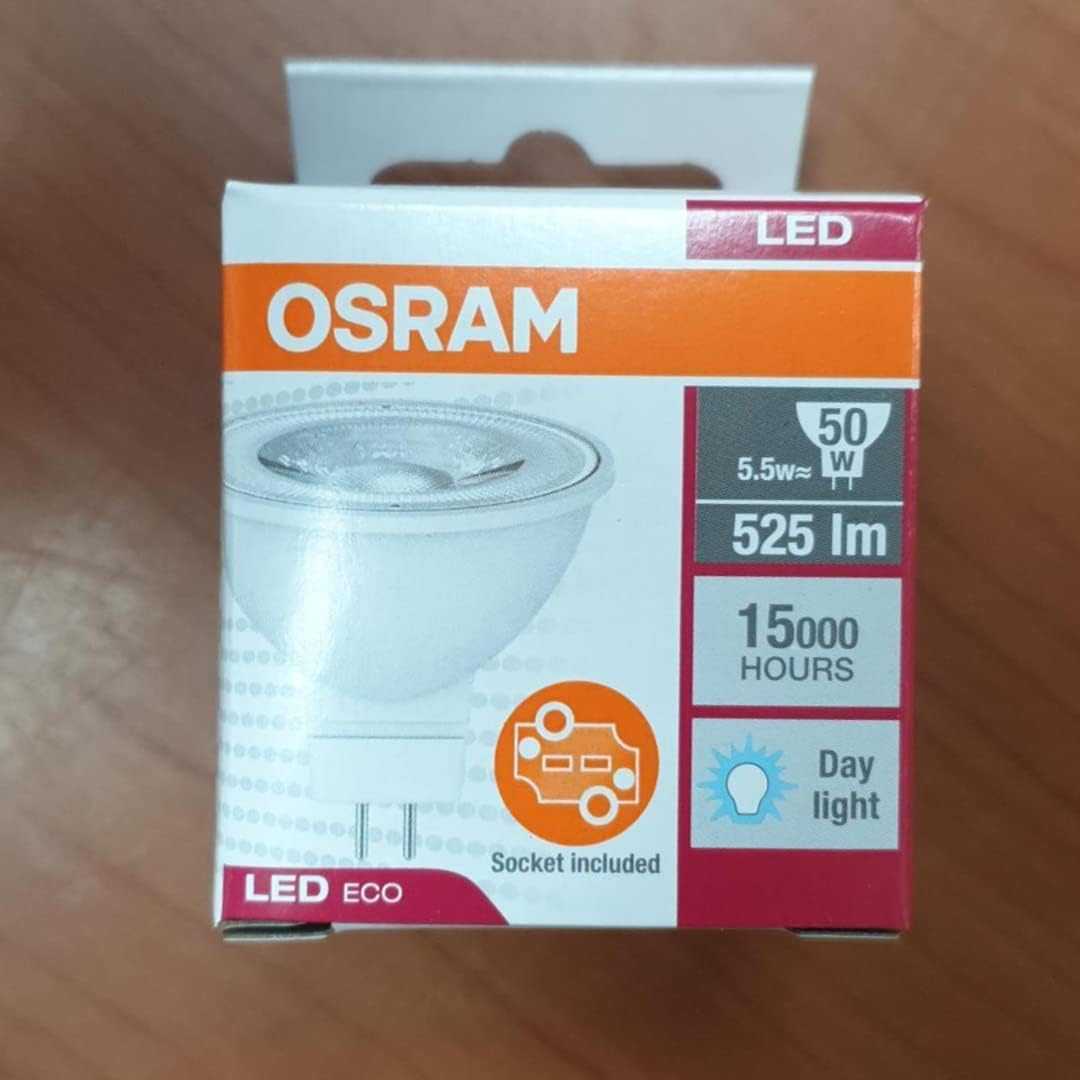 Osram LED ECO MR16 Spotlight GU5.3 Cool Daylight 6500K - Pack of 10 - Deluxe Electricals