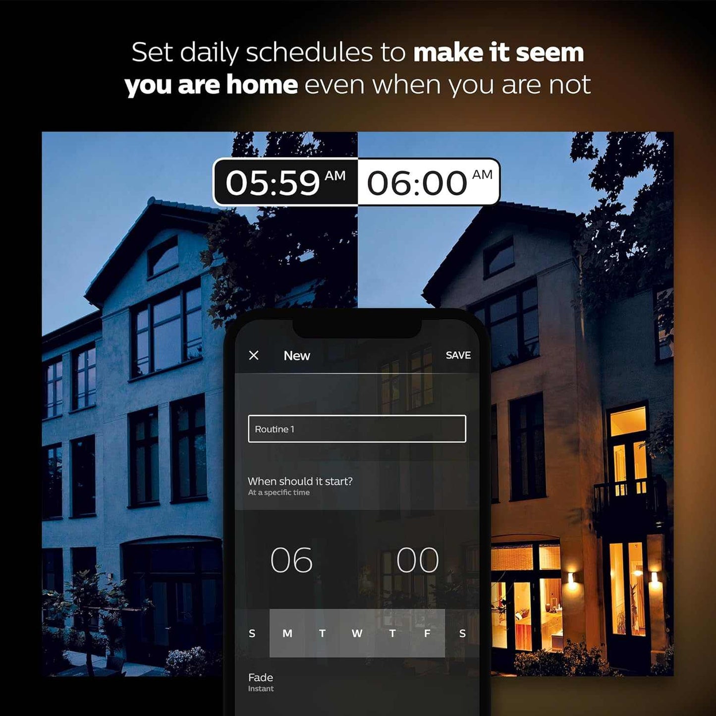 Philips Hue UAE White & Colour Ambiance LED Smart Bulb - Starter Kit (3 bulbs & Bridge) , Bluetooth & Zigbee compatible , Works with Apple Homekit, Siri, Alexa, Google Assistant and Many More - Deluxe Electricals