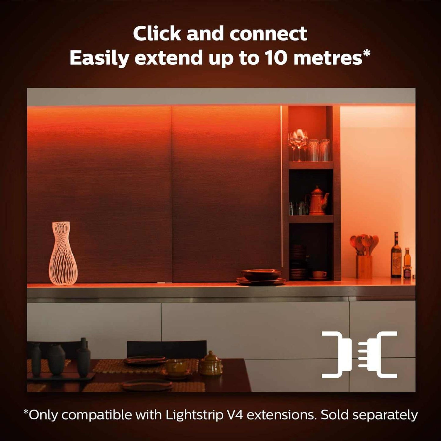 PHILIPS HUE UAE Lightstrip Plus extension V4 1 meter - Deluxe Electricals