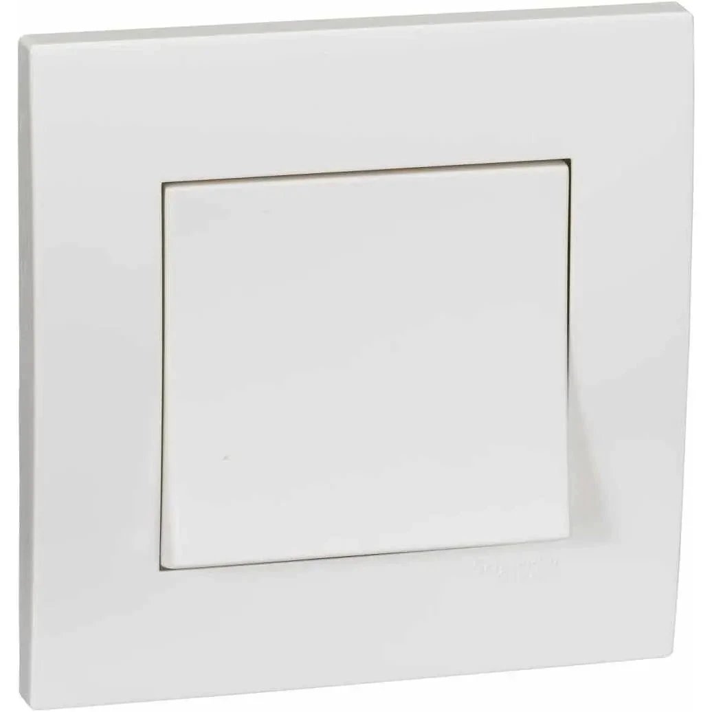 Schneider Electric Vivace KB31BP_WE 1-gang white bell switch with square rocker, 10 A 250 V