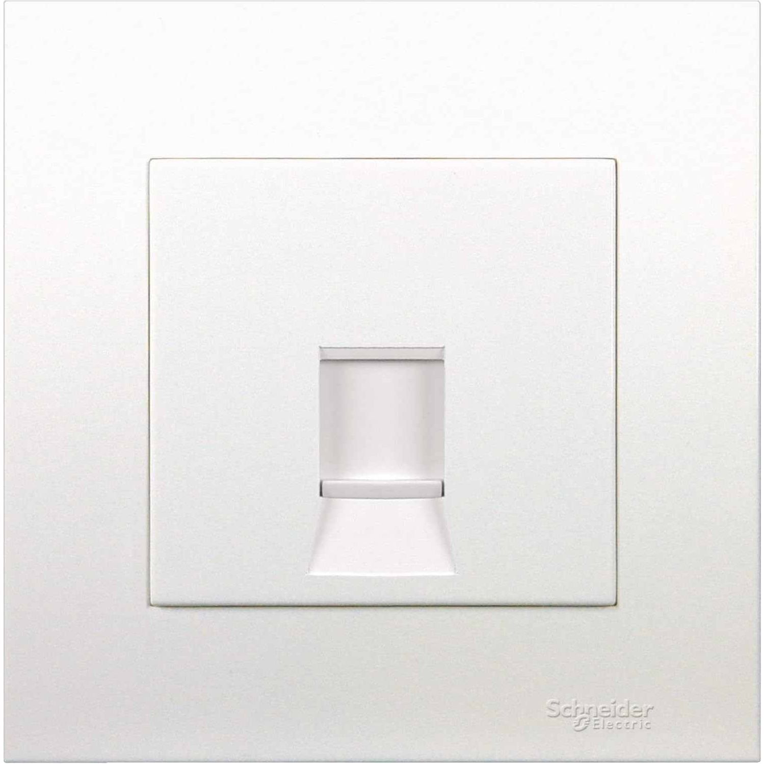 Schneider Electric Vivace, 1 Gang, Data Socket with Shutter, White, KB31RJK - Deluxe Electricals