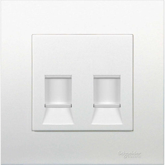 Schneider Electric Vivace, 2 Gang, Data Socket, White, KB32RJ6 - Deluxe Electricals