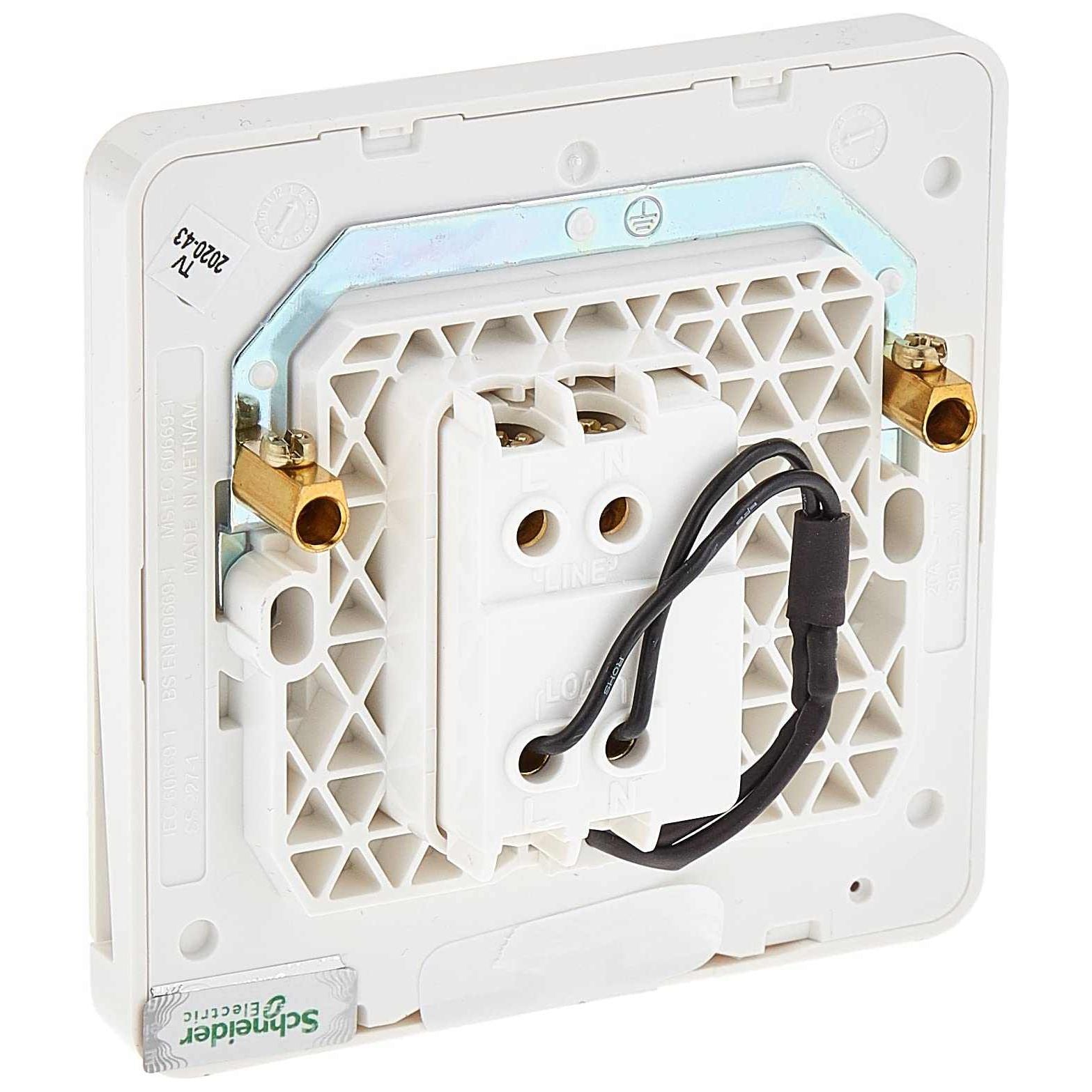 Schneider Electric AvatarOn, 1 Gang, Double Pole Switch, 20 A, Dark Grey, E8331D20N_DG - Deluxe Electricals