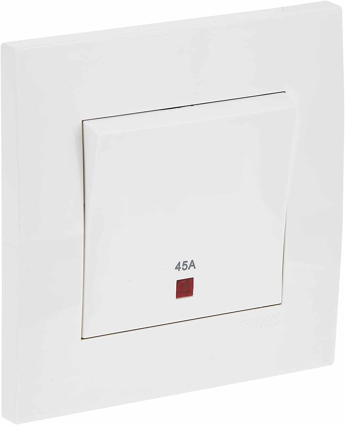 Schneider Electric Vivace, 1 Gang, Double Pole Switch, 45 A, White, Double Pole, KB31DR45N - Deluxe Electricals