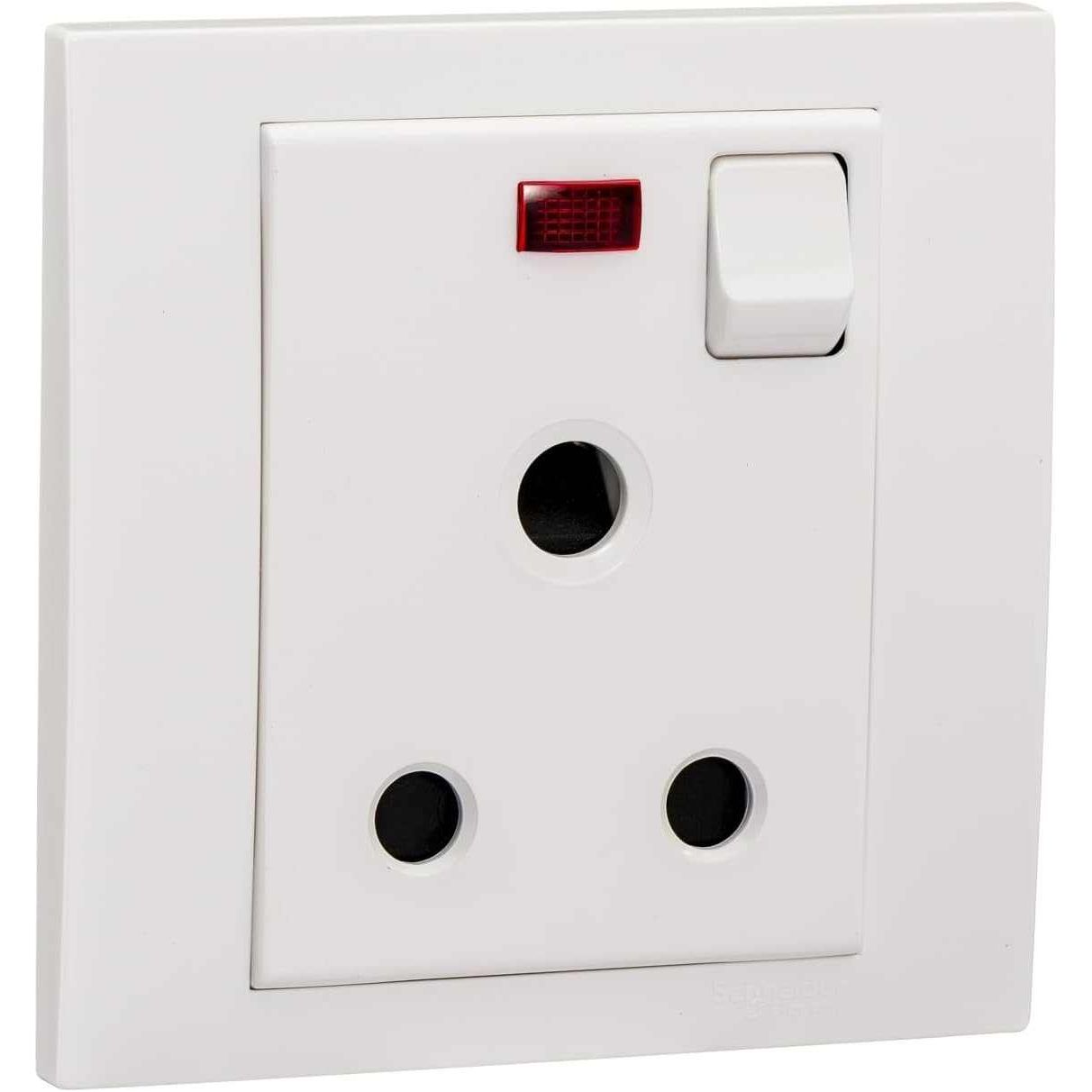 Schneider Electric Vivace, 1 Gang, Socket, 15A 250V, White, KB15/15N - Deluxe Electricals