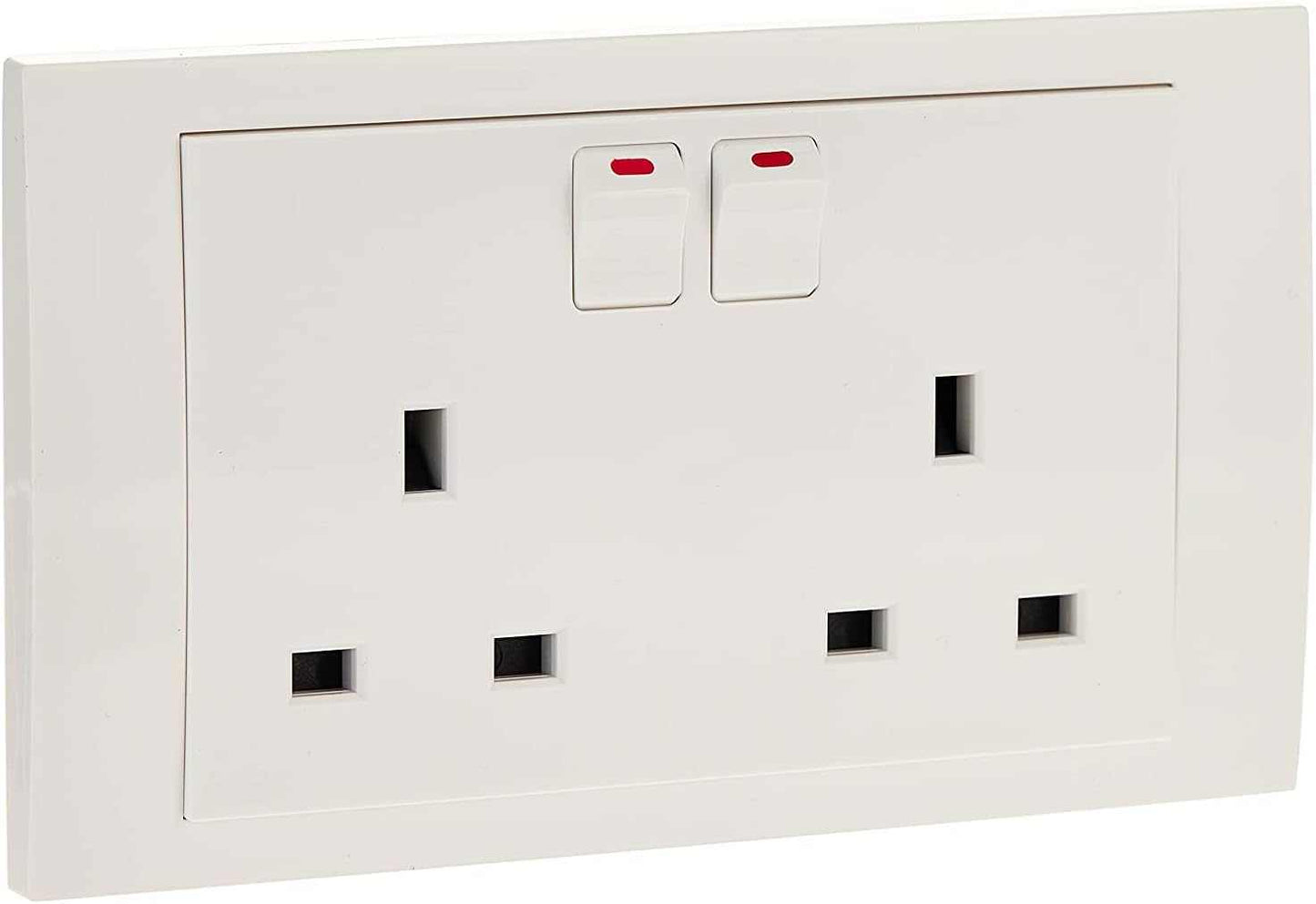 Schneider Electric Vivace, 2 Gang, Socket, 13A 250V, White, KB25 - Deluxe Electricals
