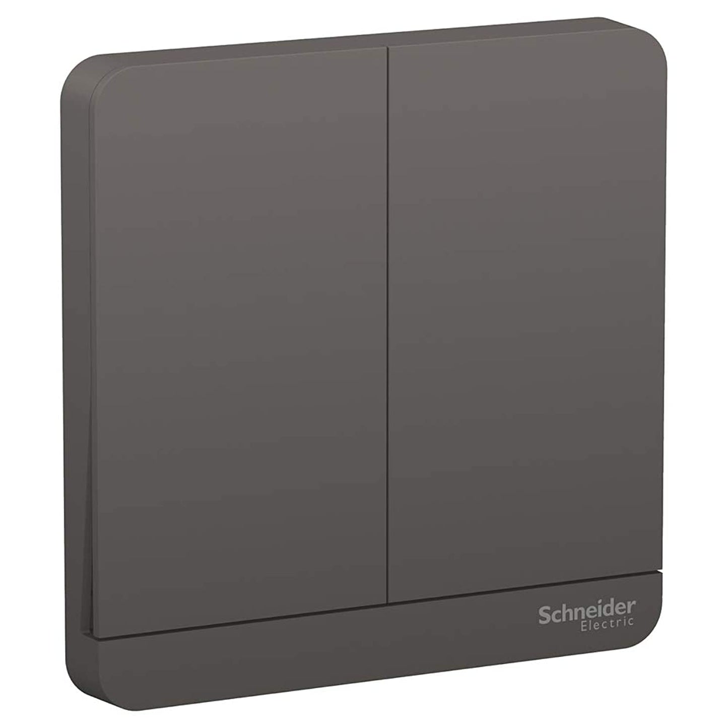 Schneider Electric AvatarOn, 2 Gang, Switch, 16AX 250V, Dark Grey, E8332L1_DG - Deluxe Electricals