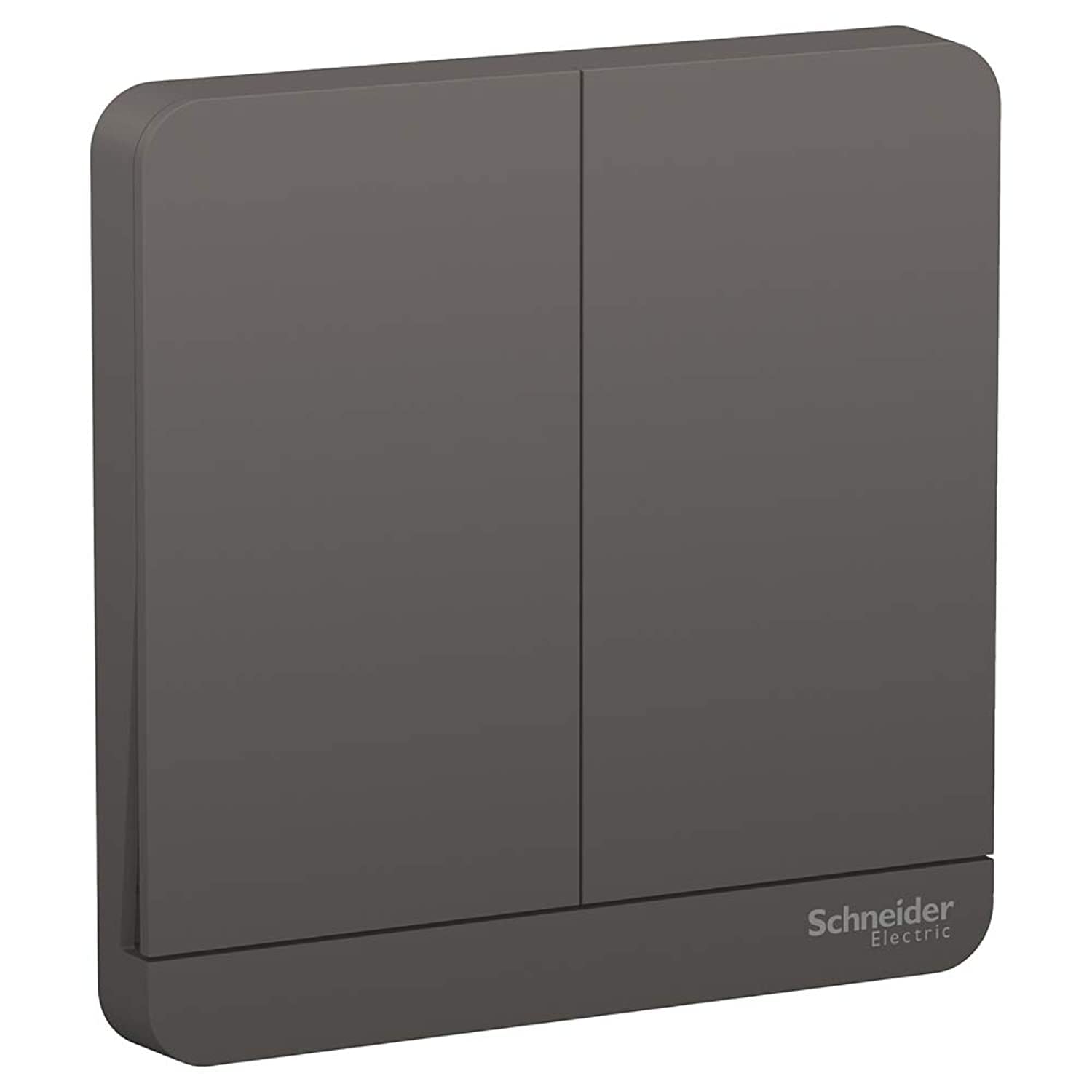 Schneider Electric AvatarOn, 2 Gang, Switch, 16AX 250V, Dark Grey, E8332L1_DG - Deluxe Electricals