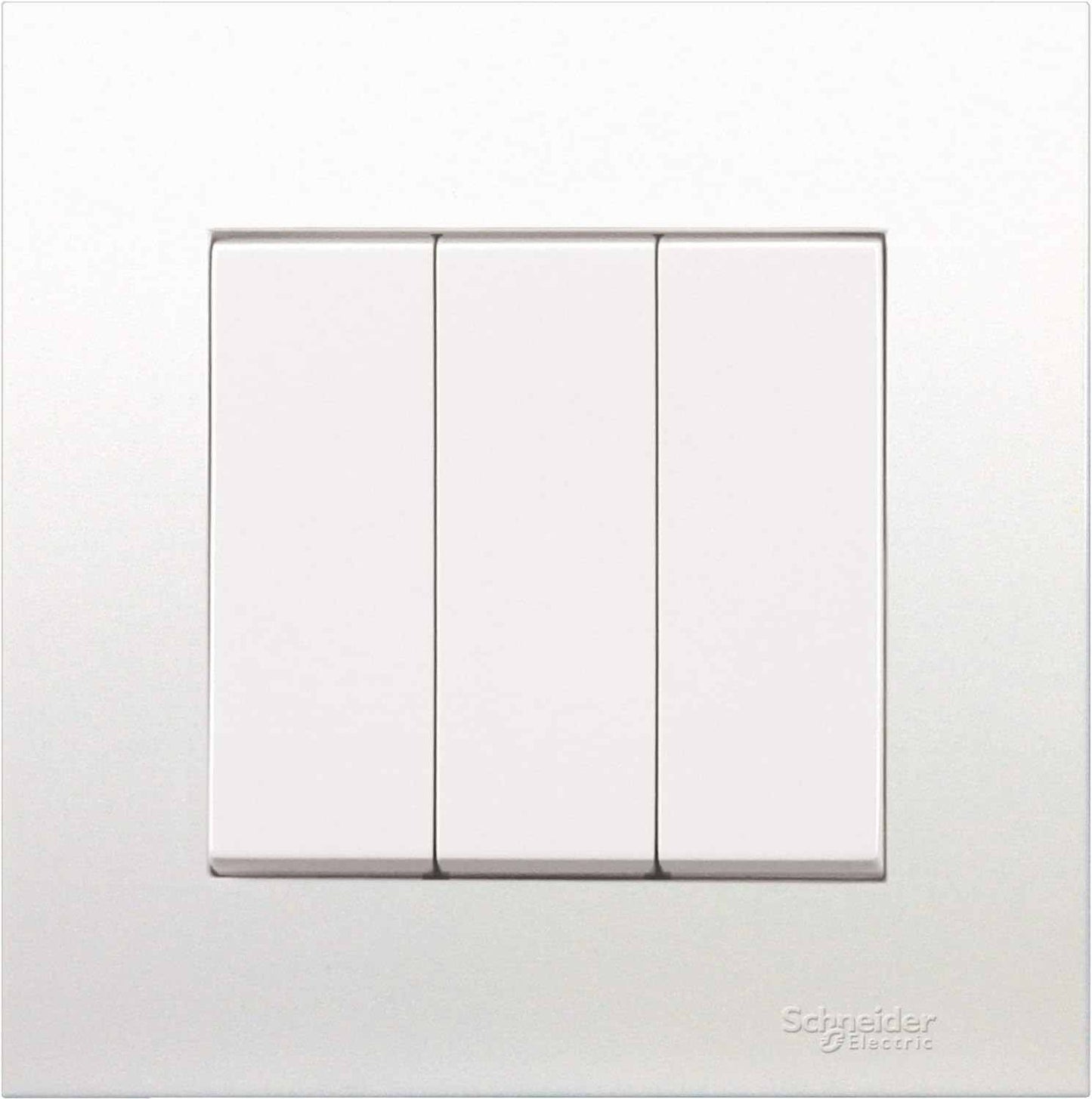Schneider Electric KB33_AS Vivace 16AX 250V 3 Gang 2 Way Switch, Aluminium Silver - Deluxe Electricals