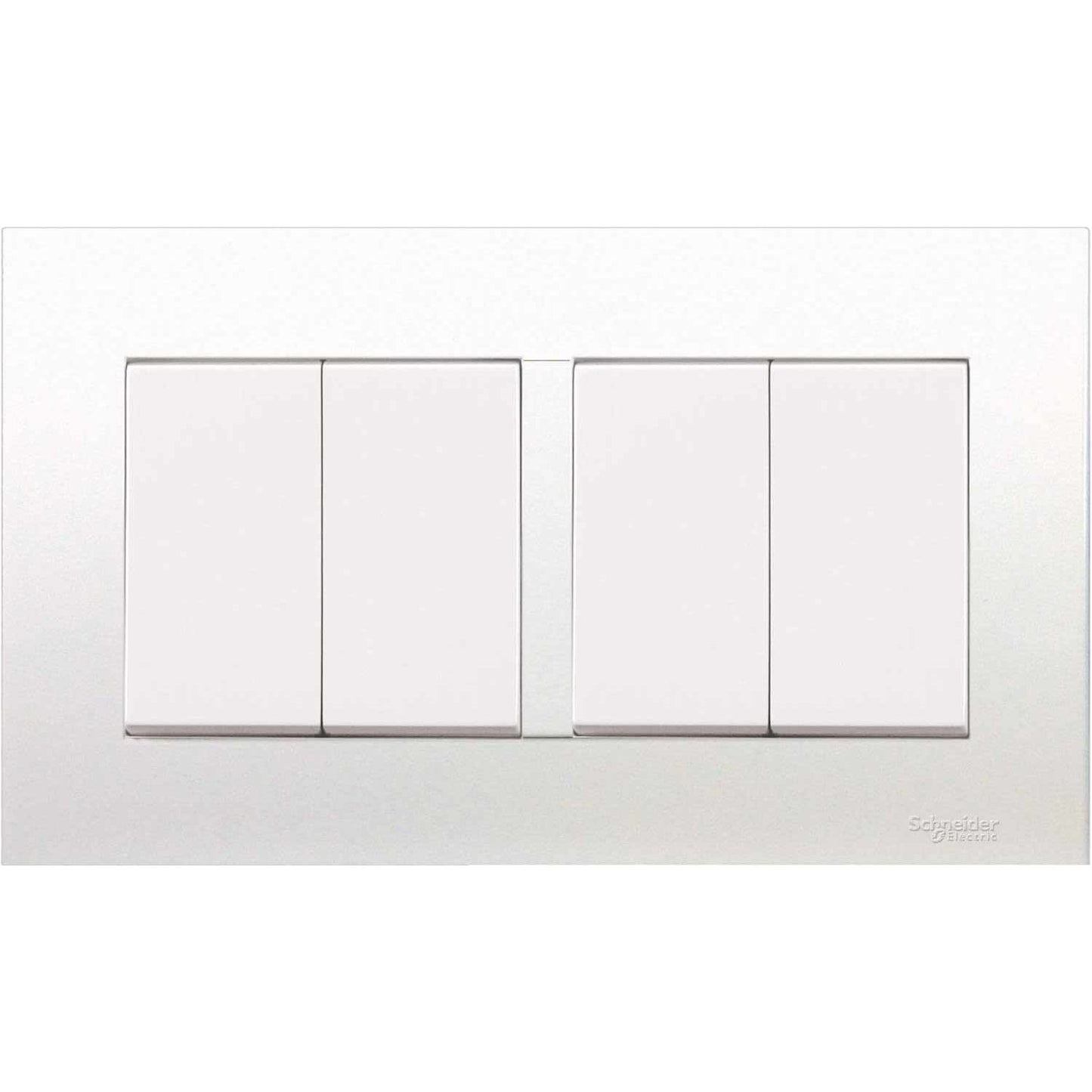 Schneider Electric Vivace, 4 Gang, Switch, 10A 250V, White, KB34 - Deluxe Electricals